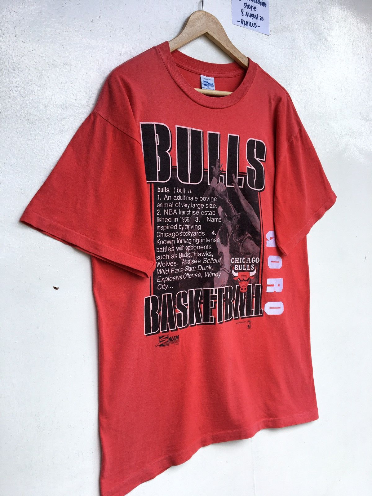 NBA Vtg 90 Chicago Bulls Basketball NBA Tee Tops Tshirt Size US L / EU 52-54 / 3 - 2 Thumbnail
