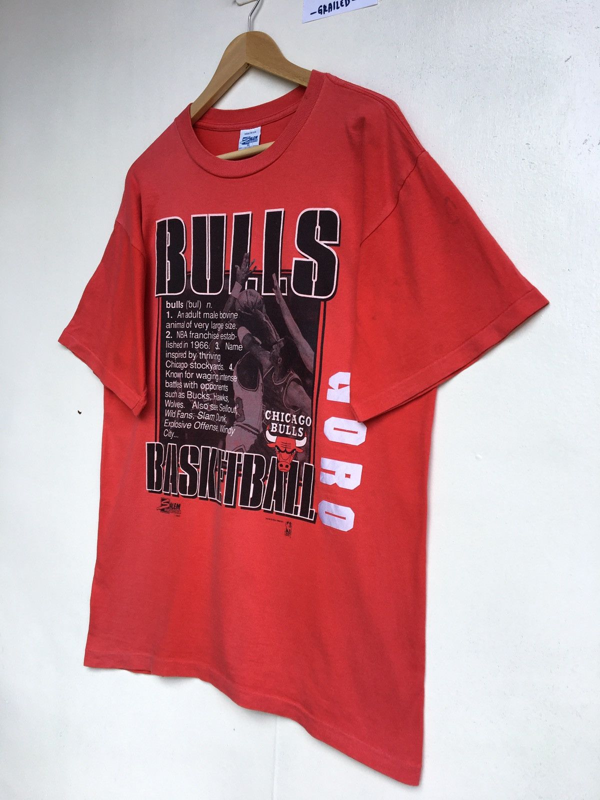 NBA Vtg 90 Chicago Bulls Basketball NBA Tee Tops Tshirt Size US L / EU 52-54 / 3 - 3 Thumbnail