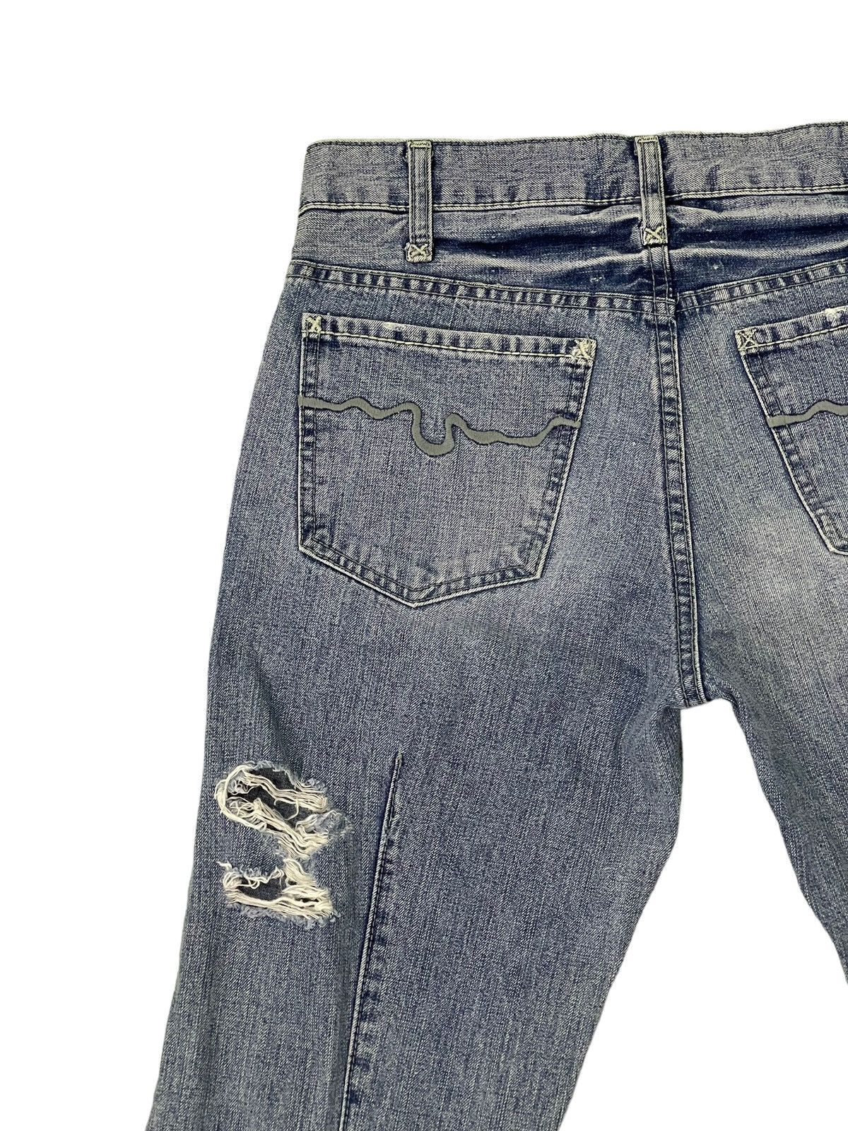 Japanese Brand Flare Jeans London Denim Distress Denim Slim Boot Cut 1🟦8 Size US 29 - 19 Thumbnail
