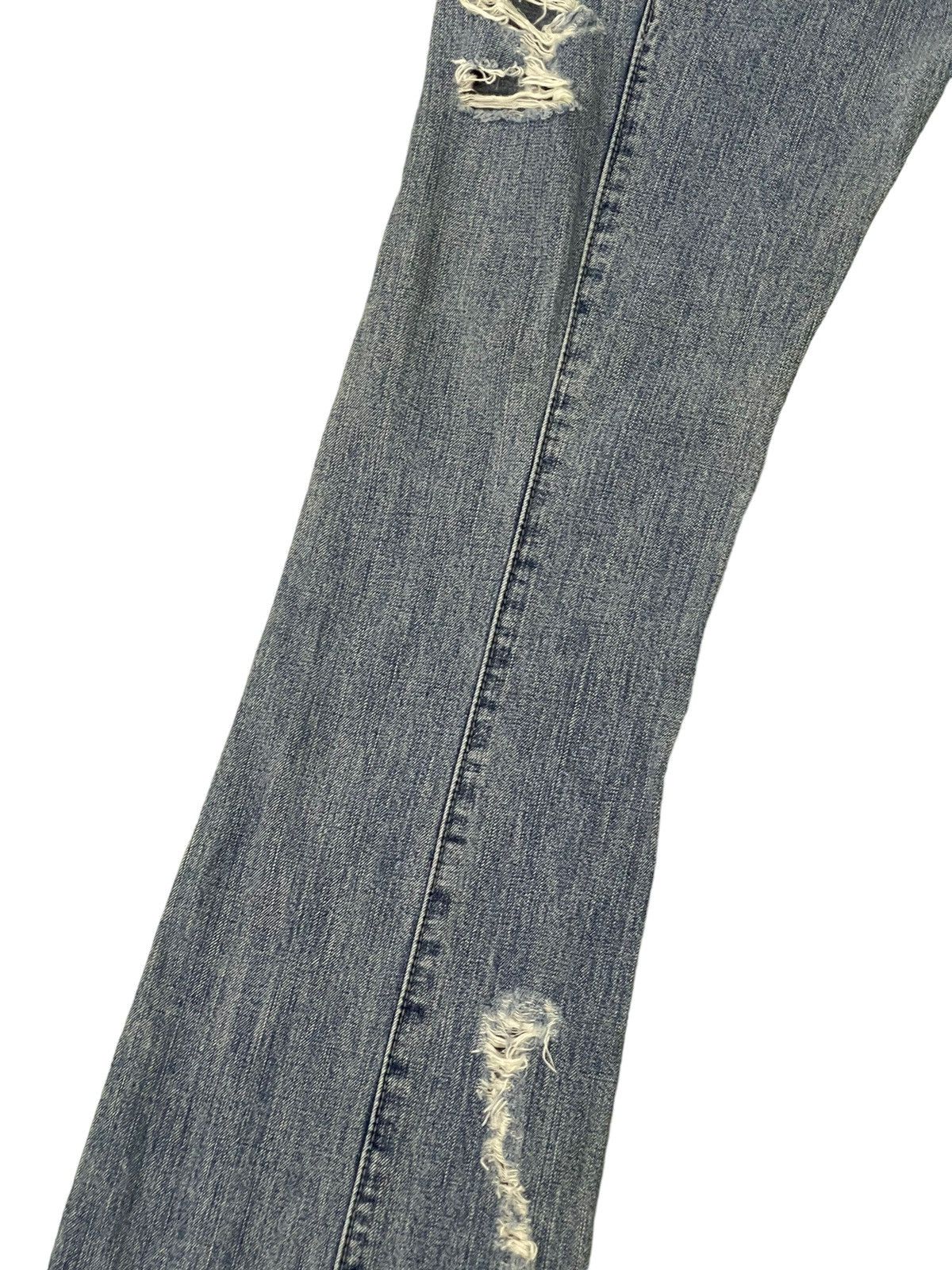 Japanese Brand Flare Jeans London Denim Distress Denim Slim Boot Cut 1🟦8 Size US 29 - 17 Thumbnail