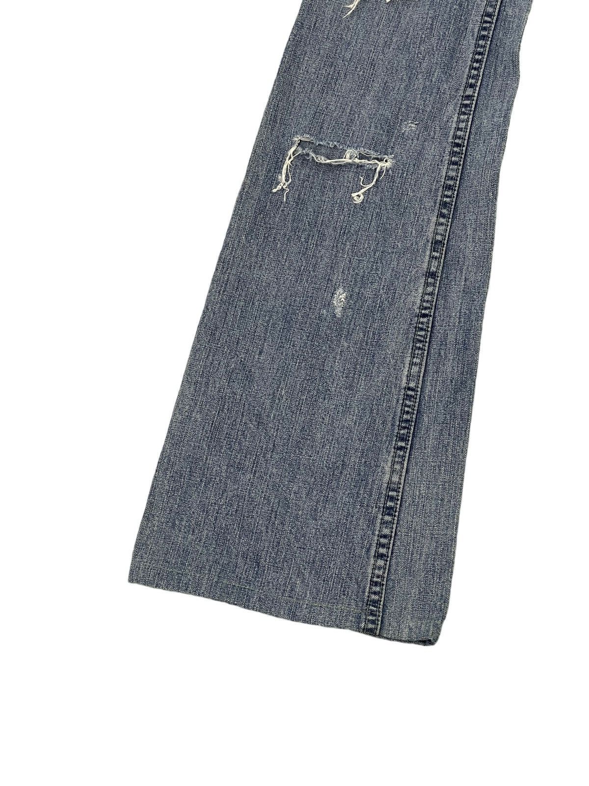 Japanese Brand Flare Jeans London Denim Distress Denim Slim Boot Cut 1🟦8 Size US 29 - 5 Thumbnail