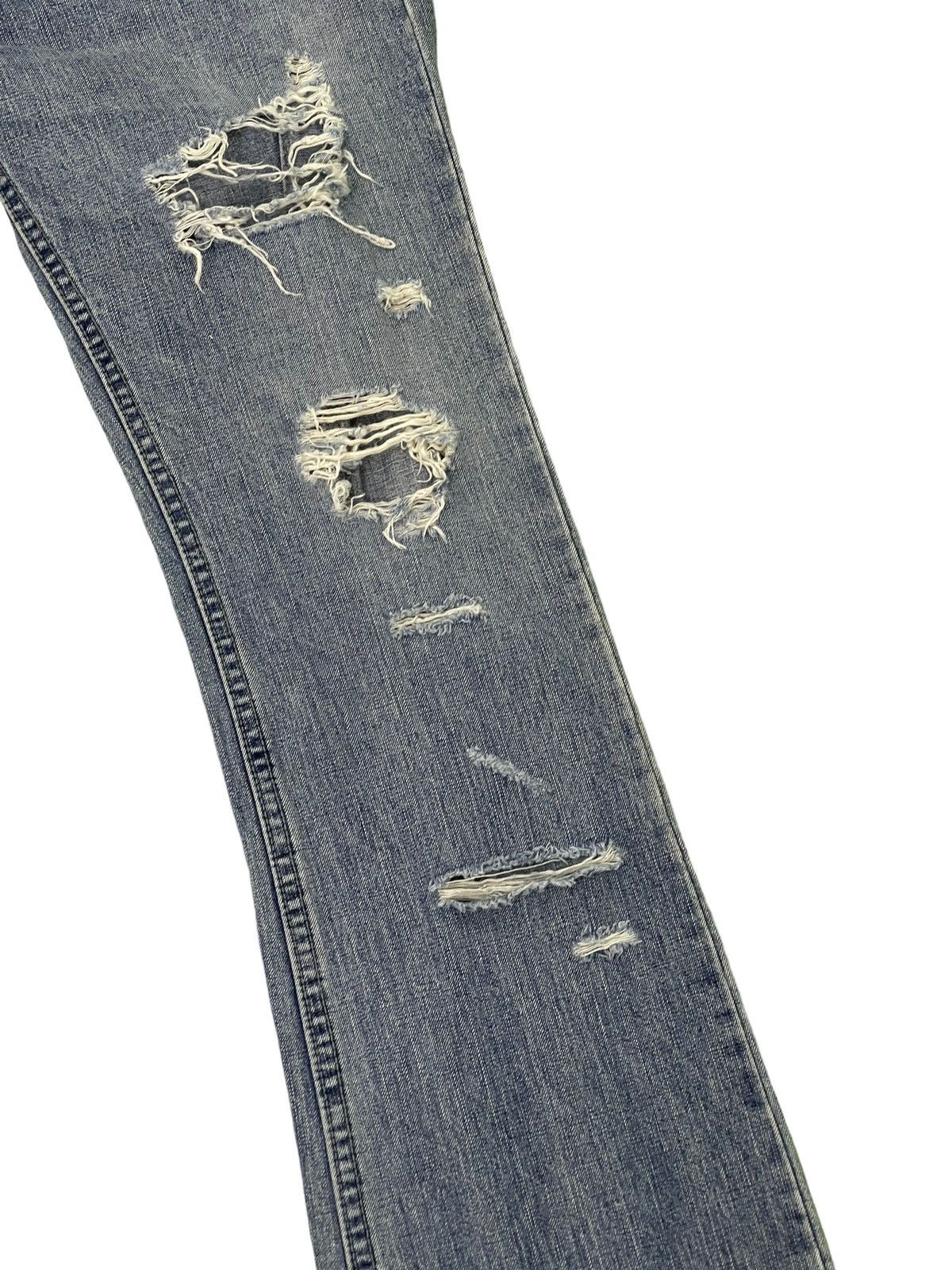 Japanese Brand Flare Jeans London Denim Distress Denim Slim Boot Cut 1🟦8 Size US 29 - 7 Thumbnail