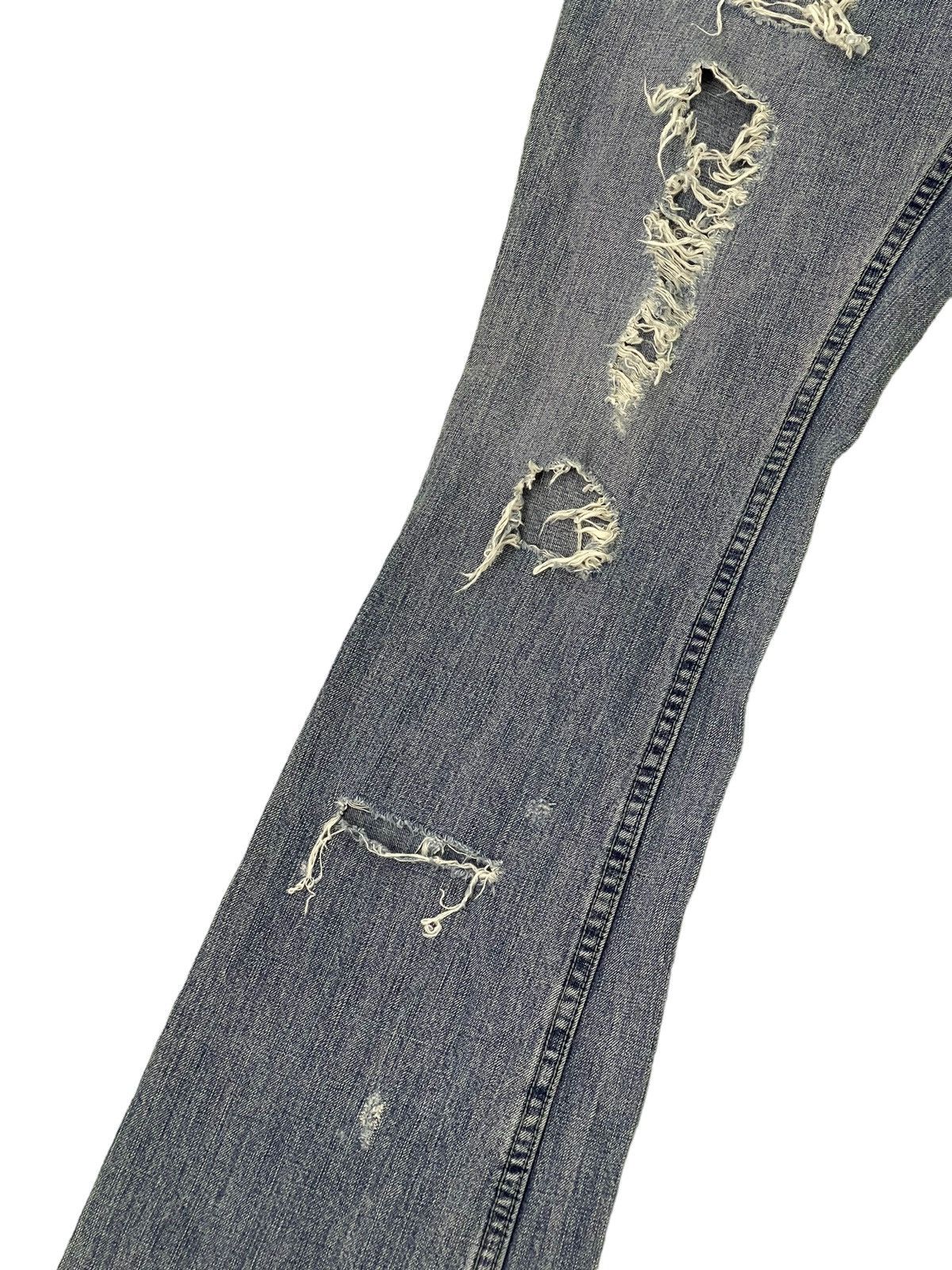 Japanese Brand Flare Jeans London Denim Distress Denim Slim Boot Cut 1🟦8 Size US 29 - 6 Thumbnail
