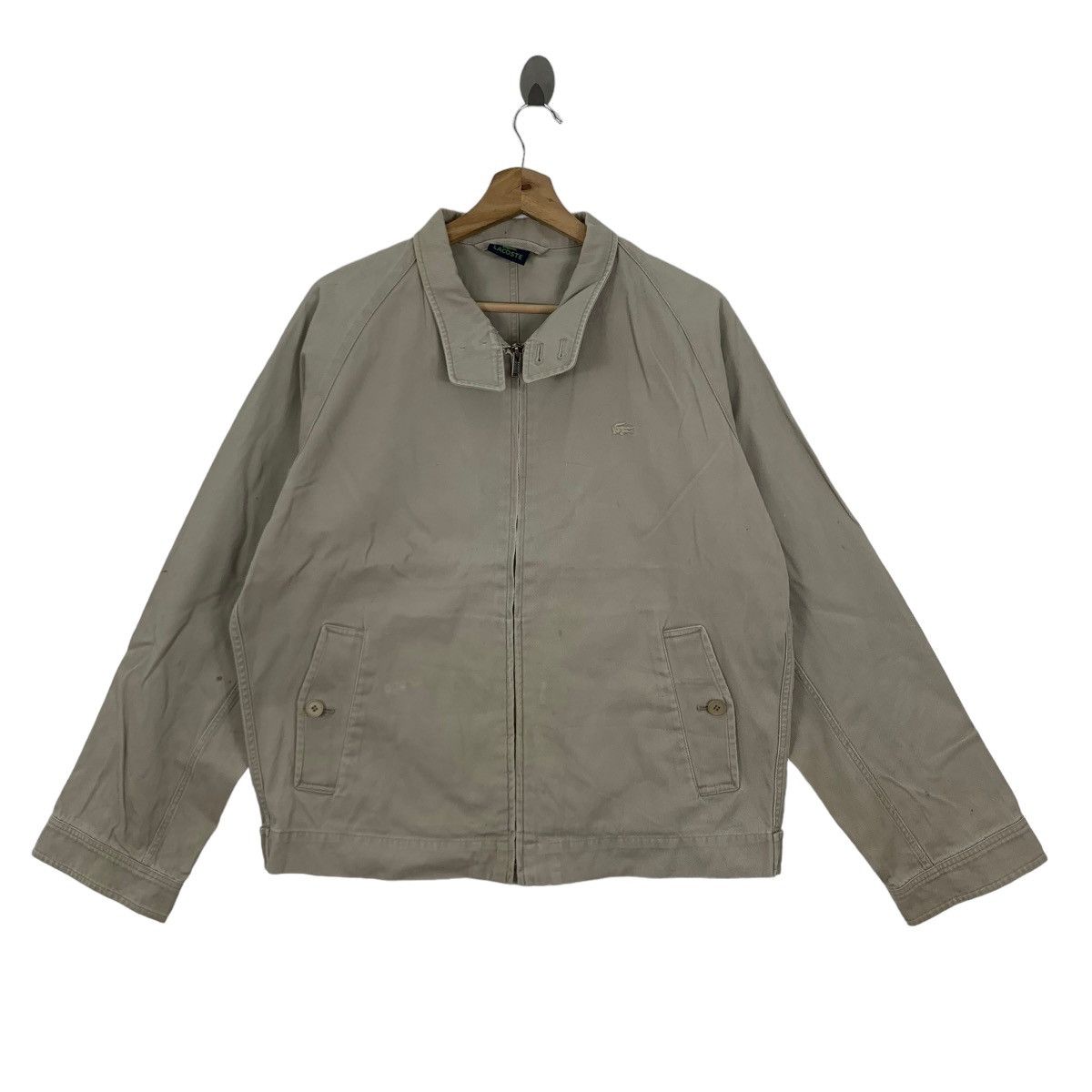 Lacoste × Vintage Vintage Lacoste Crocodile Cotton Zipper Jacket Size US L / EU 52-54 / 3 - 1 Thumbnail