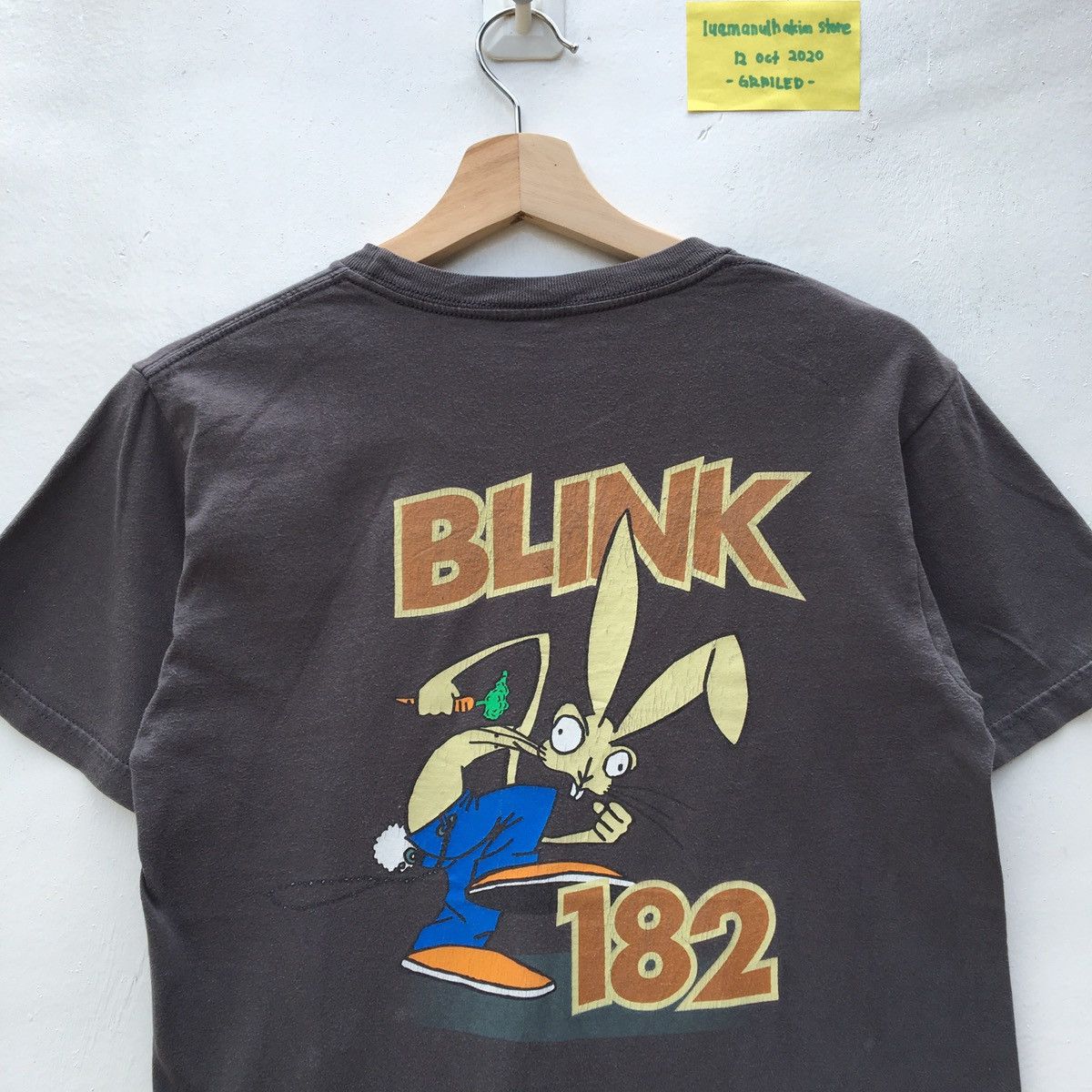 image of Band Tees x Vintage Blink 182 Loserkids Tour Bunny Tshirt Band in Grey, Men's (Size Small)