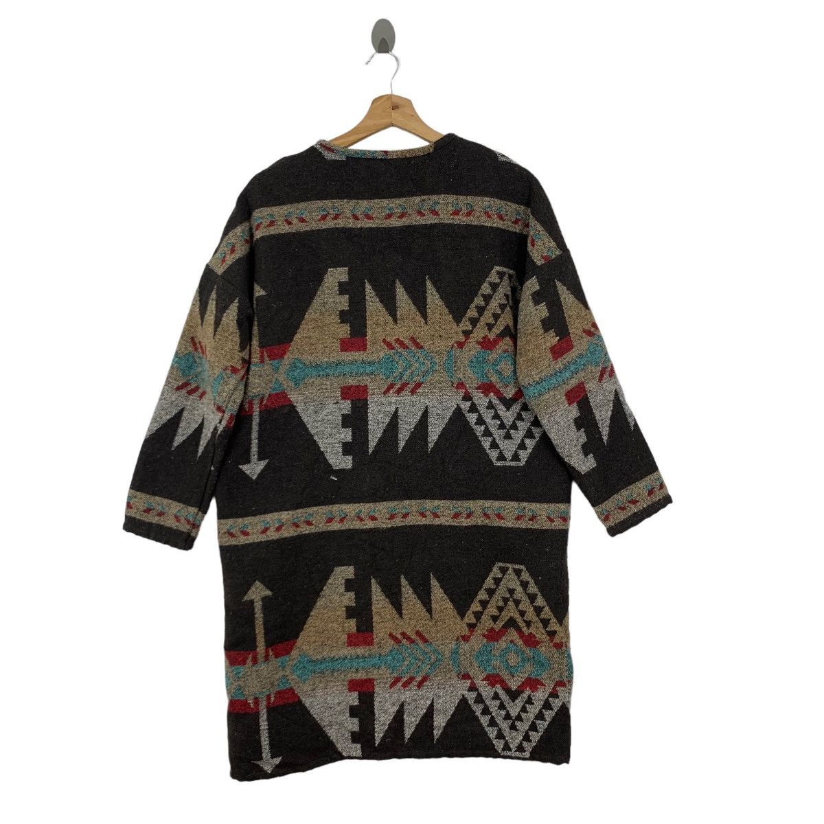 Vintage Vintage Aztec Mountain Tribal Navajo Style Blanket Cardigan Size M / US 6-8 / IT 42-44 - 4 Thumbnail