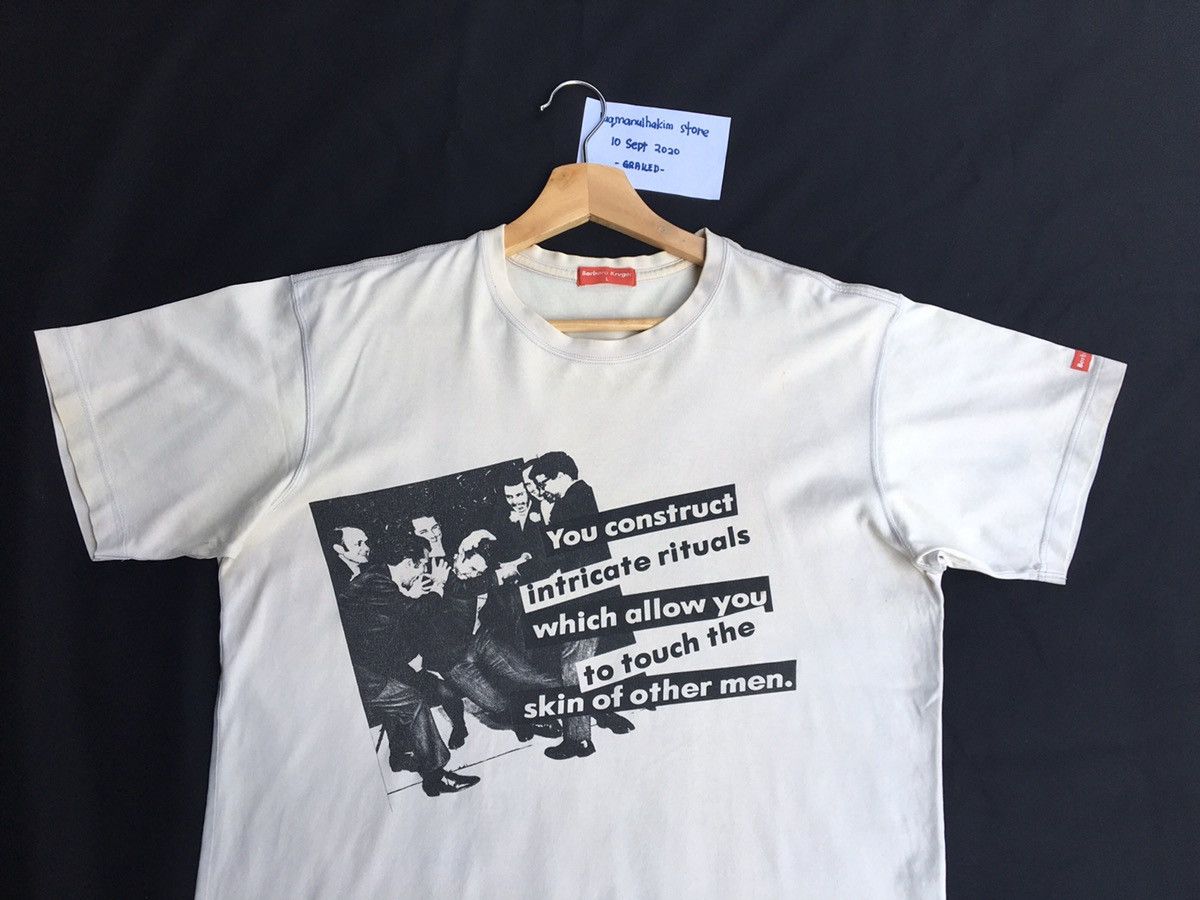 image of Barbara Kruger You Construct Intricate Rituals Shirt in White, Men's (Size Large)