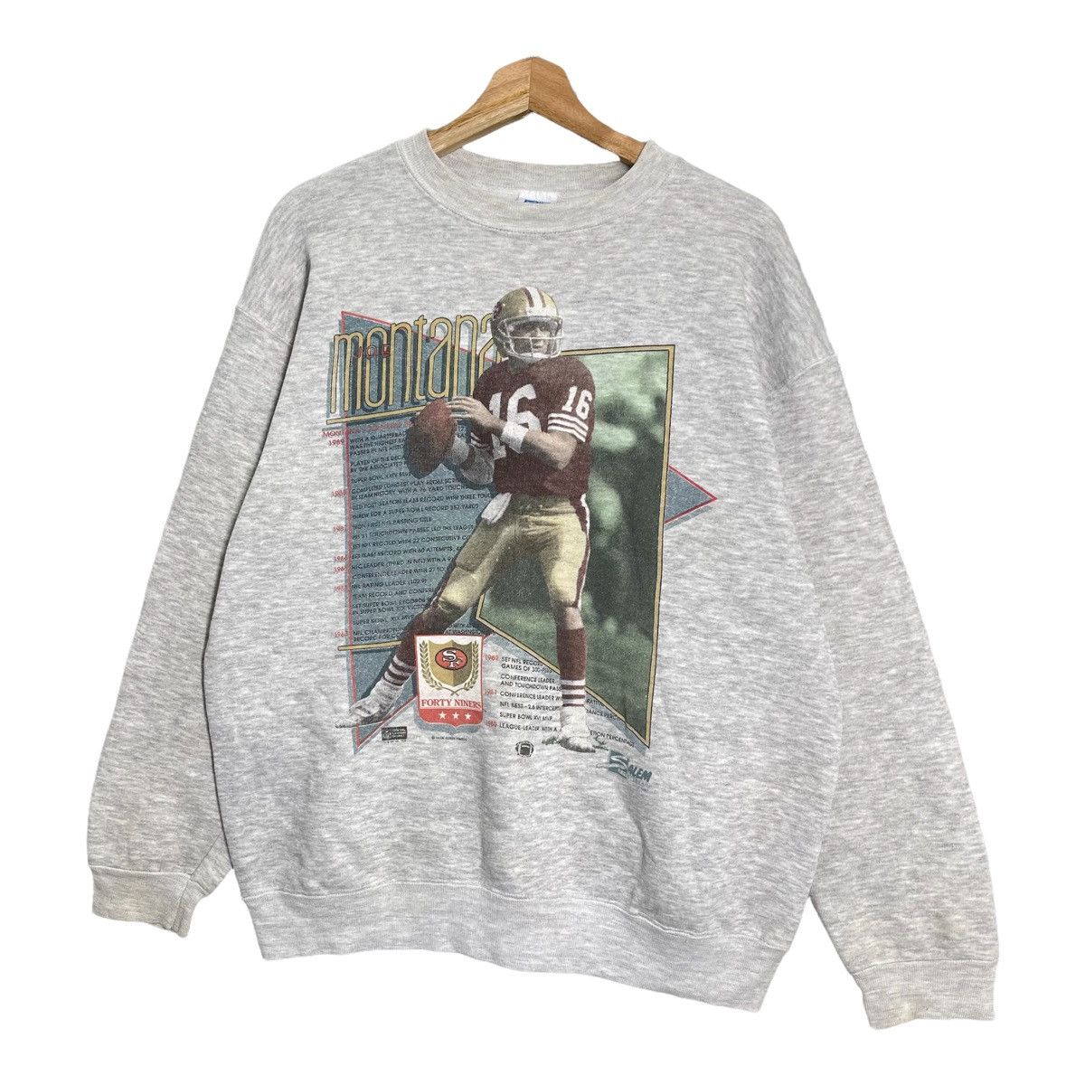NFL × Salem Sportswear × Vintage 90s Joe Montana Story Games Crewneck Sweatshirt Size M Size US M / EU 48-50 / 2 - 2 Thumbnail