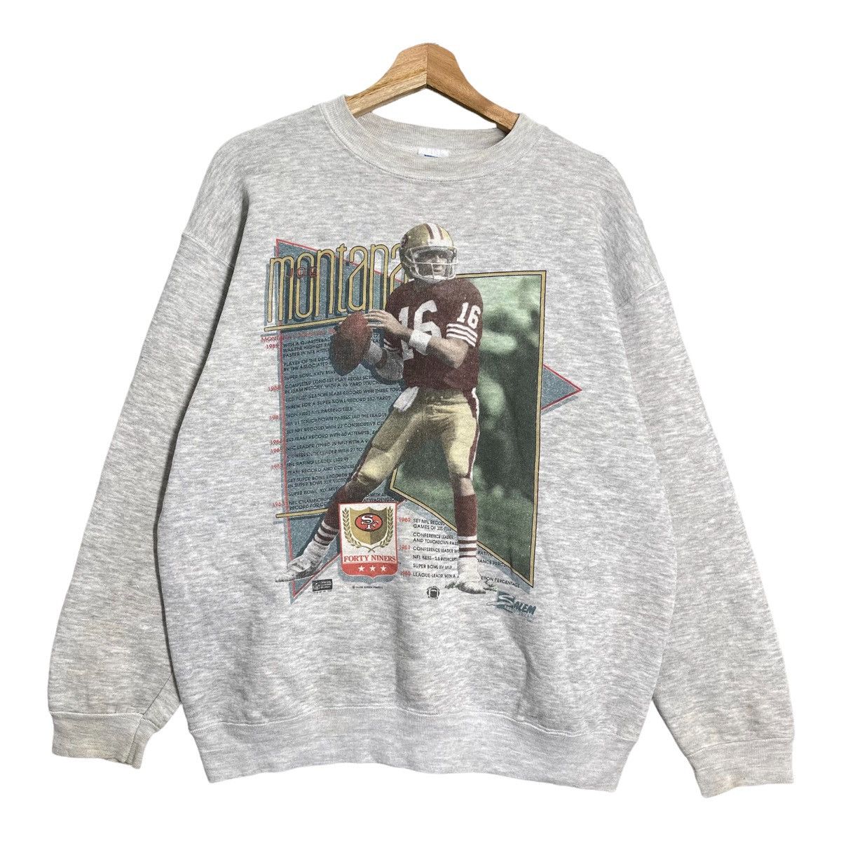NFL × Salem Sportswear × Vintage 90s Joe Montana Story Games Crewneck Sweatshirt Size M Size US M / EU 48-50 / 2 - 1 Thumbnail