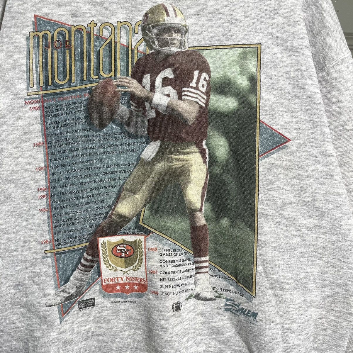 NFL × Salem Sportswear × Vintage 90s Joe Montana Story Games Crewneck Sweatshirt Size M Size US M / EU 48-50 / 2 - 4 Thumbnail