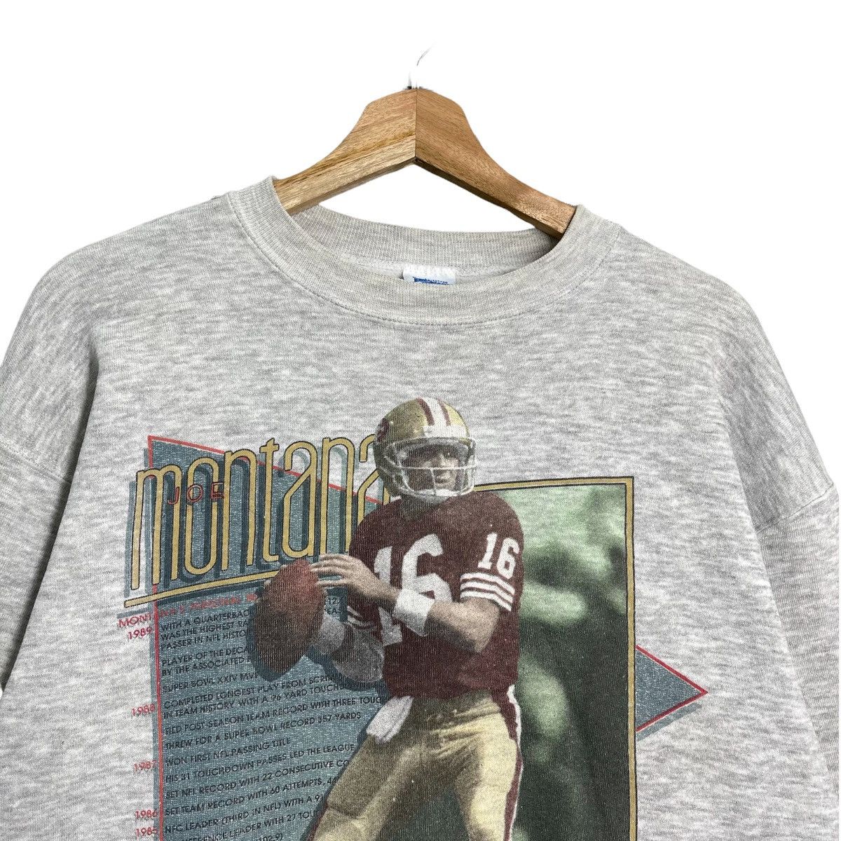 NFL × Salem Sportswear × Vintage 90s Joe Montana Story Games Crewneck Sweatshirt Size M Size US M / EU 48-50 / 2 - 3 Thumbnail