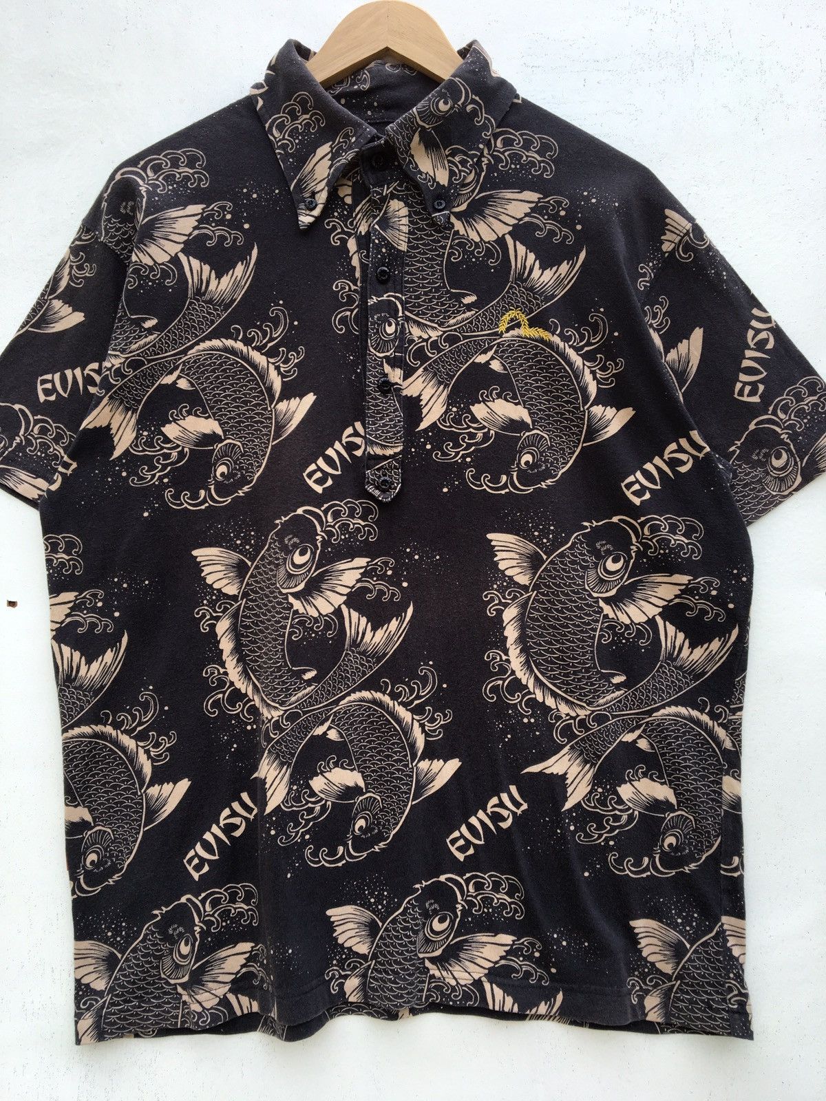 Evisu Vintage Evisu Full Print Koi Fish Buttons Shirt Size US M / EU 48-50 / 2 - 4 Thumbnail