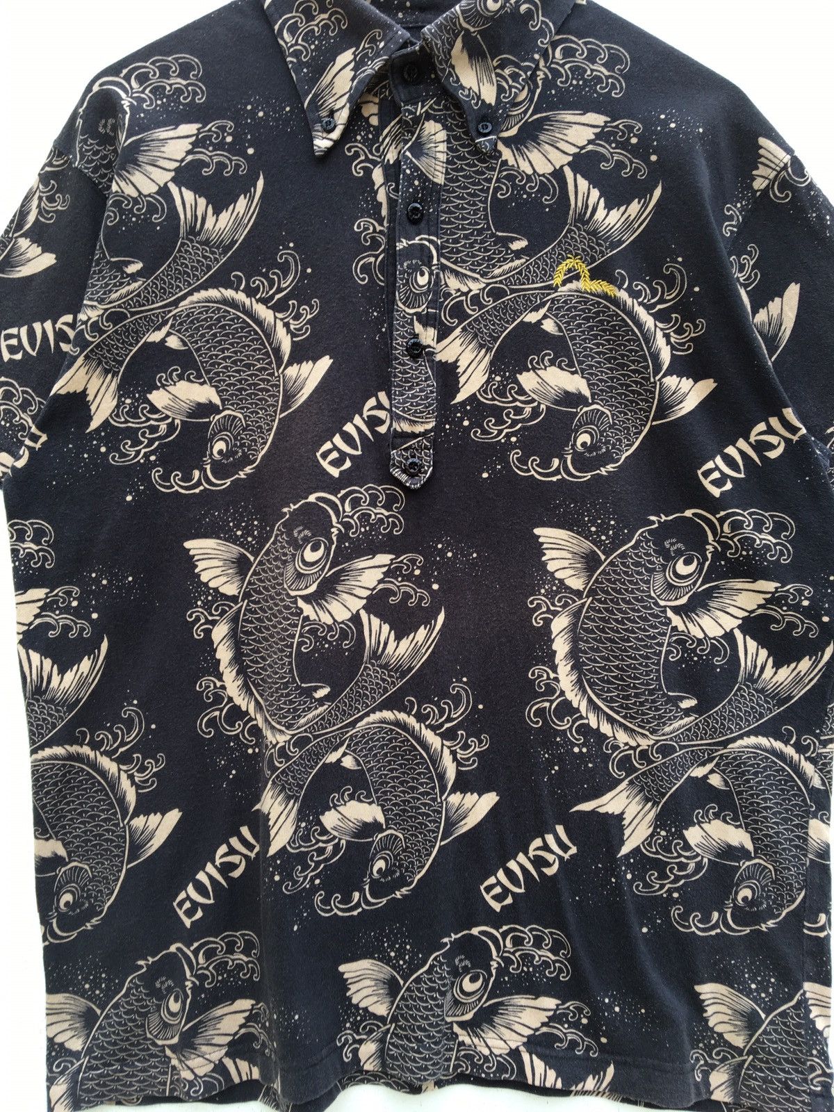 Evisu Vintage Evisu Full Print Koi Fish Buttons Shirt Size US M / EU 48-50 / 2 - 7 Thumbnail