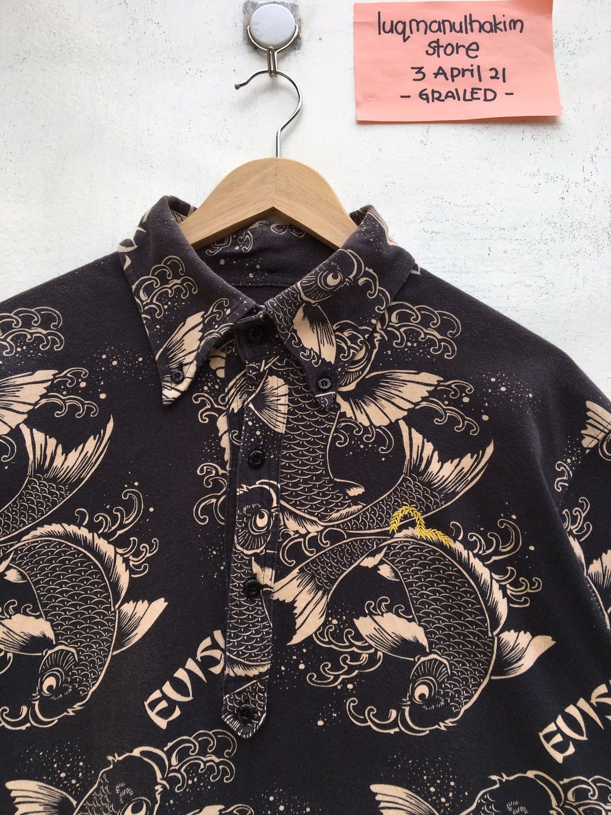 Evisu Vintage Evisu Full Print Koi Fish Buttons Shirt Size US M / EU 48-50 / 2 - 6 Thumbnail