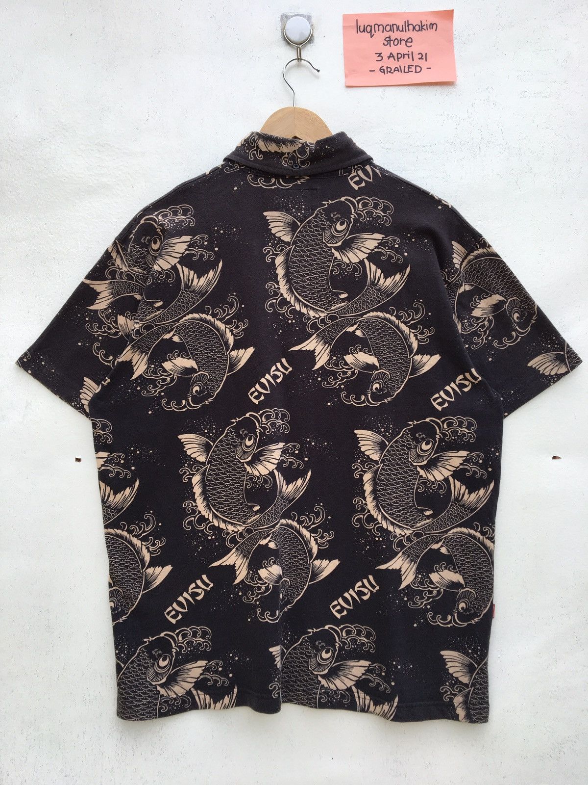 Evisu Vintage Evisu Full Print Koi Fish Buttons Shirt Size US M / EU 48-50 / 2 - 14 Thumbnail
