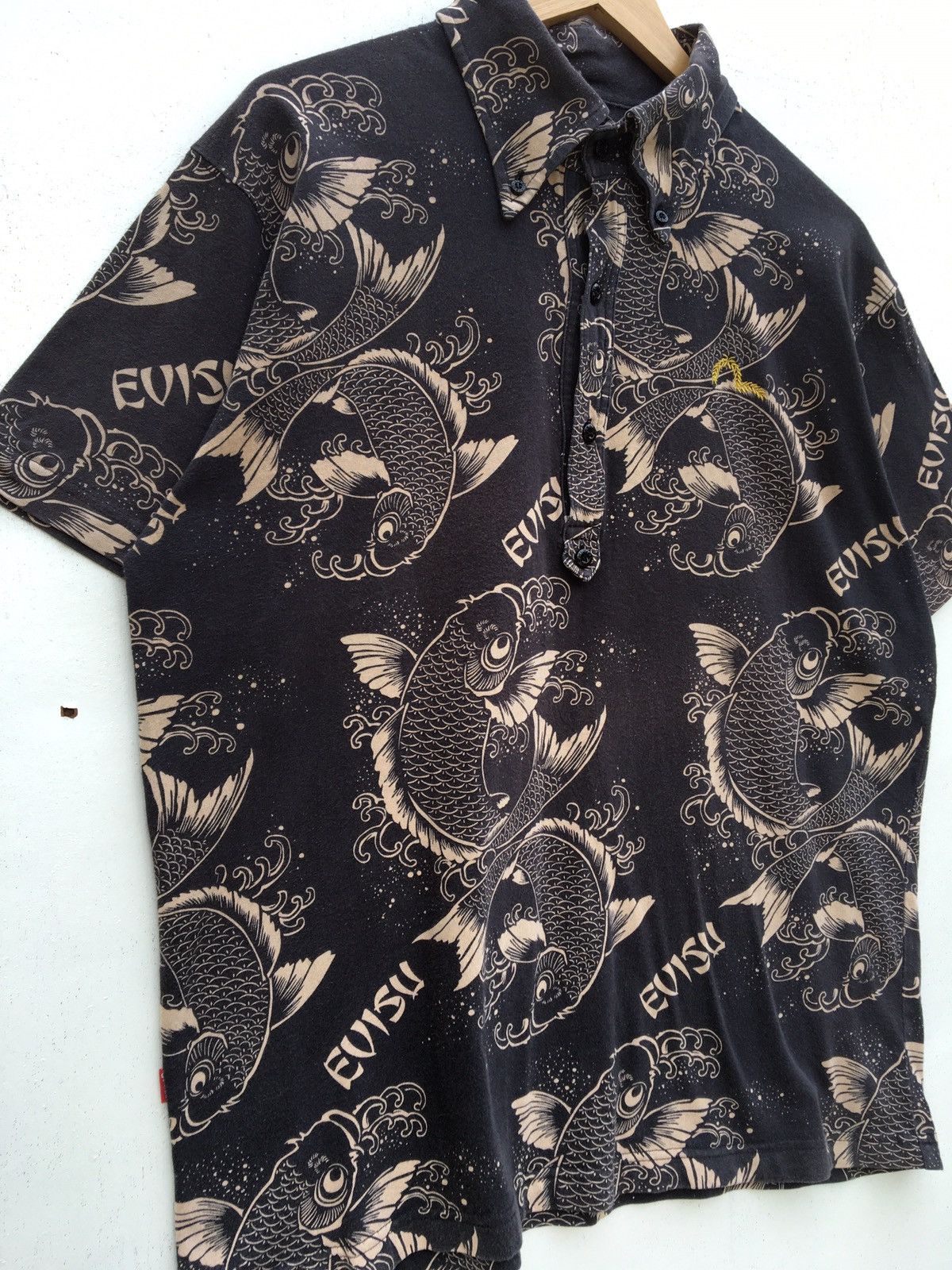 Evisu Vintage Evisu Full Print Koi Fish Buttons Shirt Size US M / EU 48-50 / 2 - 8 Thumbnail