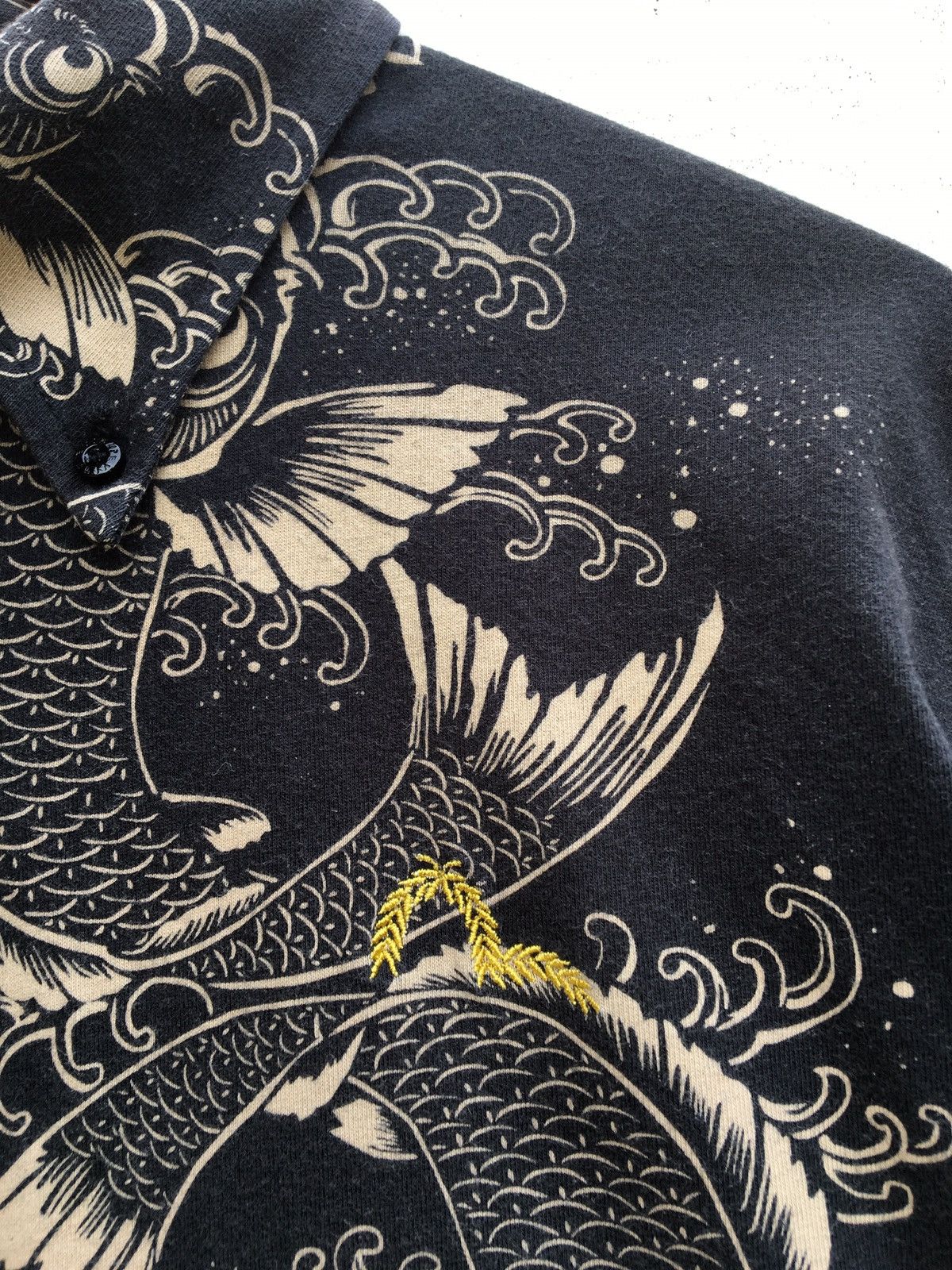 Evisu Vintage Evisu Full Print Koi Fish Buttons Shirt Size US M / EU 48-50 / 2 - 11 Thumbnail