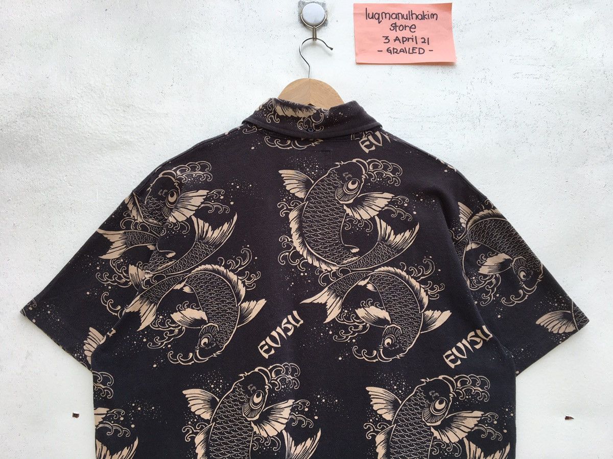 Evisu Vintage Evisu Full Print Koi Fish Buttons Shirt Size US M / EU 48-50 / 2 - 18 Thumbnail