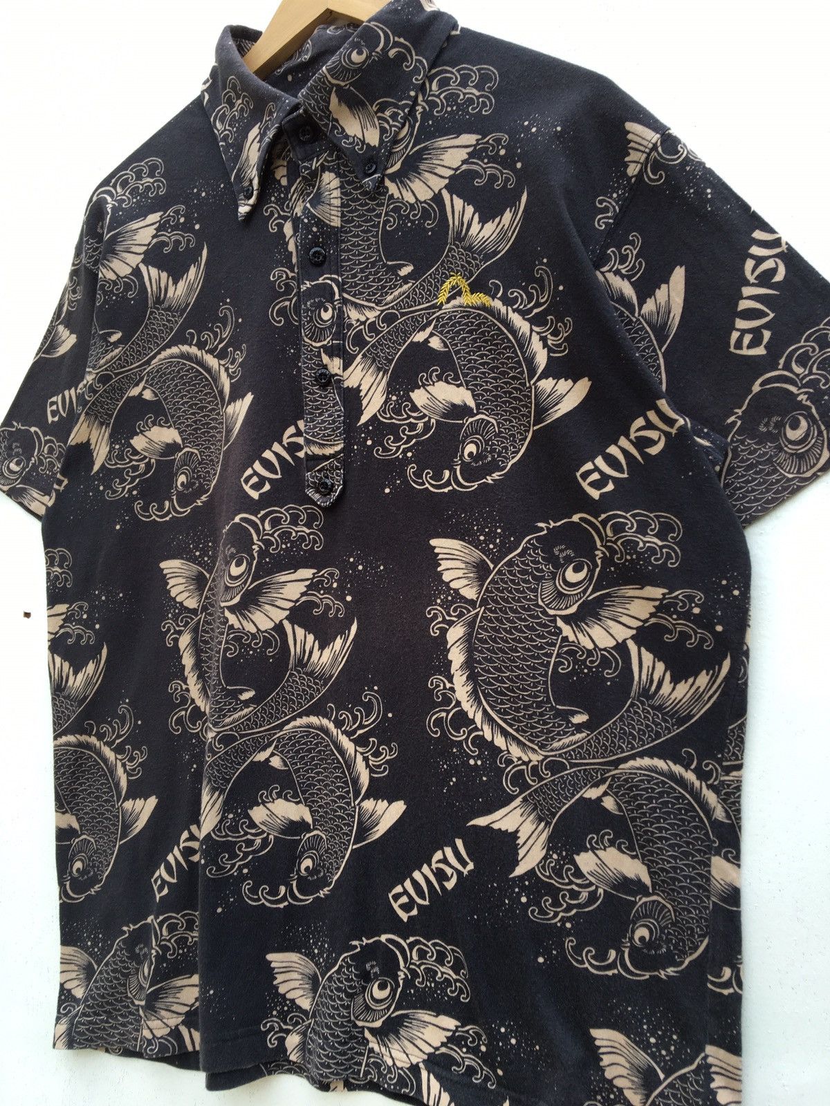 Evisu Vintage Evisu Full Print Koi Fish Buttons Shirt Size US M / EU 48-50 / 2 - 9 Thumbnail