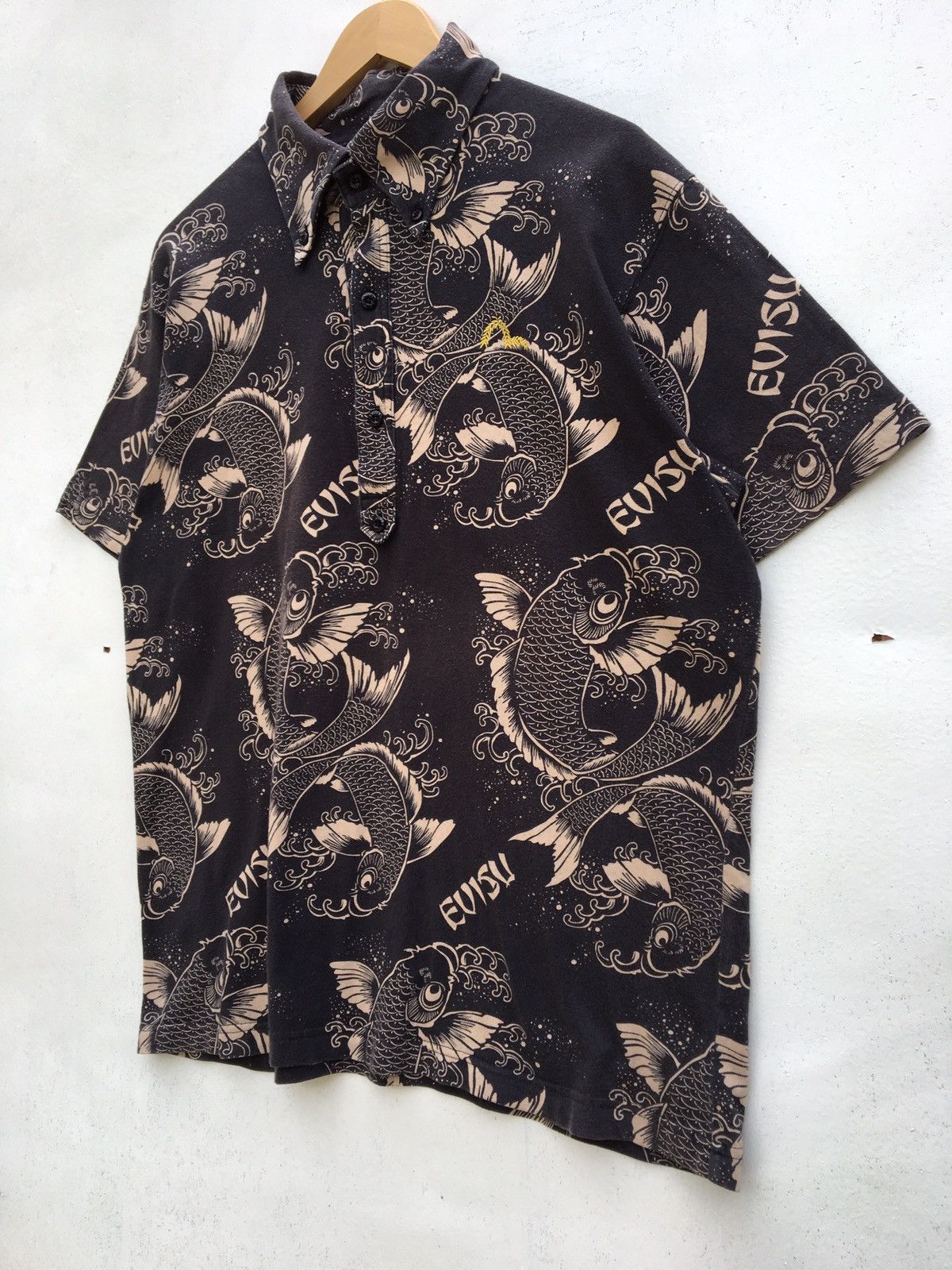 Evisu Vintage Evisu Full Print Koi Fish Buttons Shirt Size US M / EU 48-50 / 2 - 3 Thumbnail
