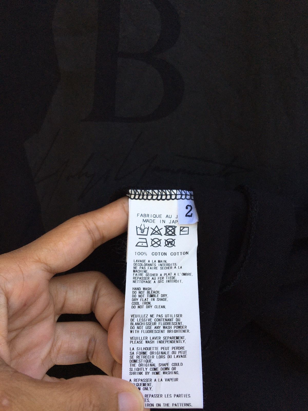 Yohji Yamamoto Rare Yohji Yamamoto Signature Tee Size US M / EU 48-50 / 2 - 11 Thumbnail