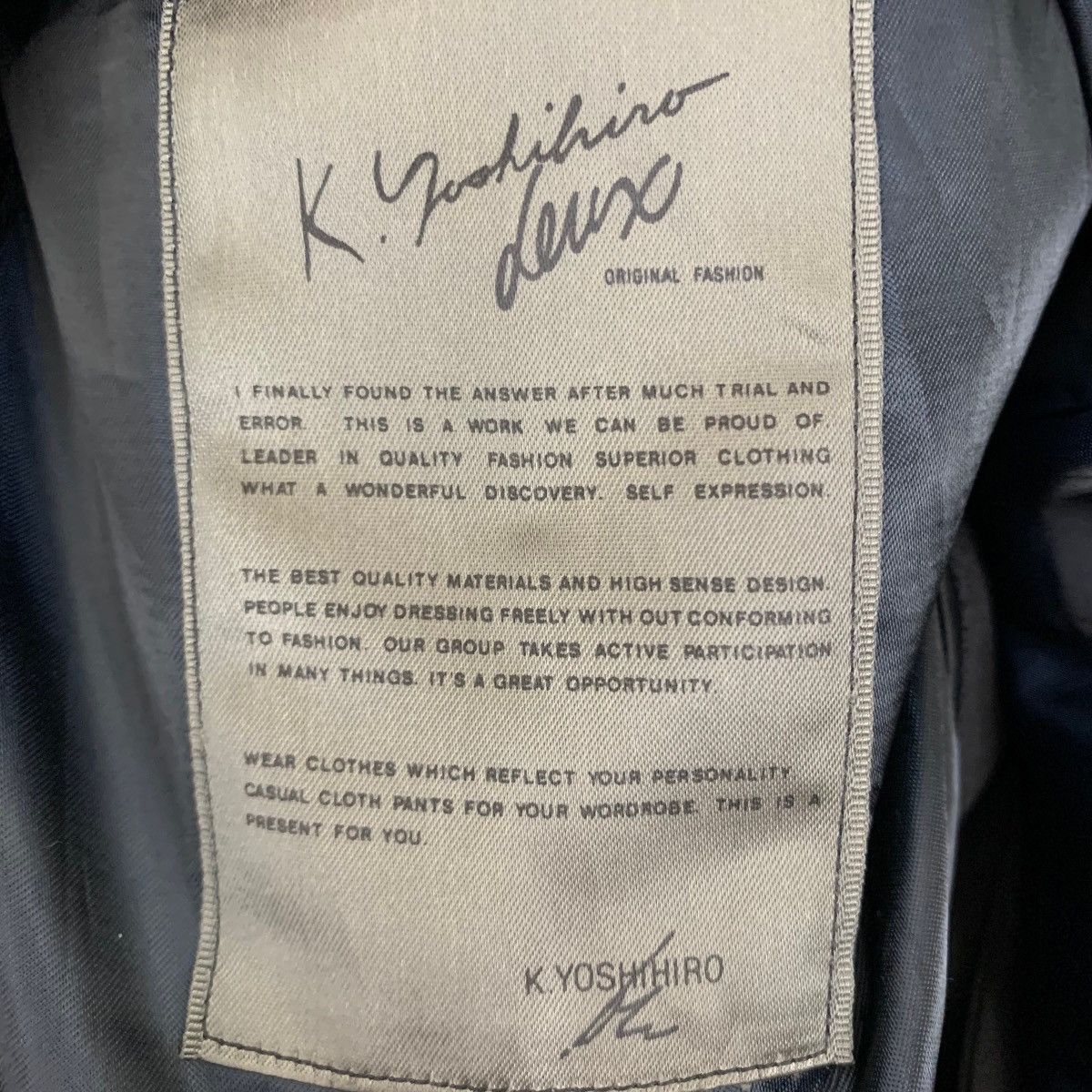 Designer × Japanese Brand × Yohji Yamamoto K Yoshihiro Studio 1011 For Mens Japanese Fashion Designer Size US L / EU 52-54 / 3 - 9 Thumbnail