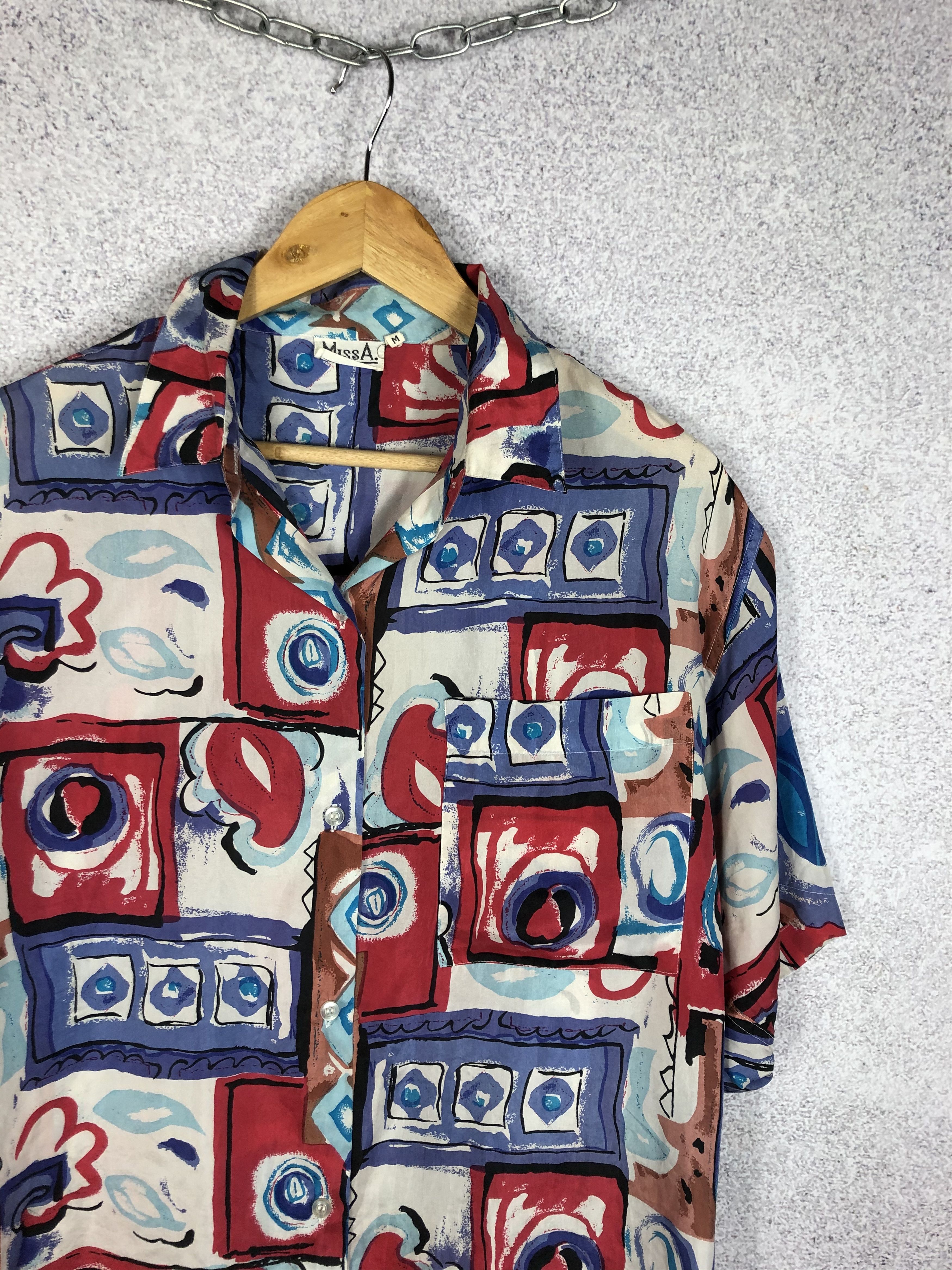 SikSilk Vintage Art Crazy Hawaiian Shirt Y2K Size US XL / EU 56 / 4 - 2 Thumbnail