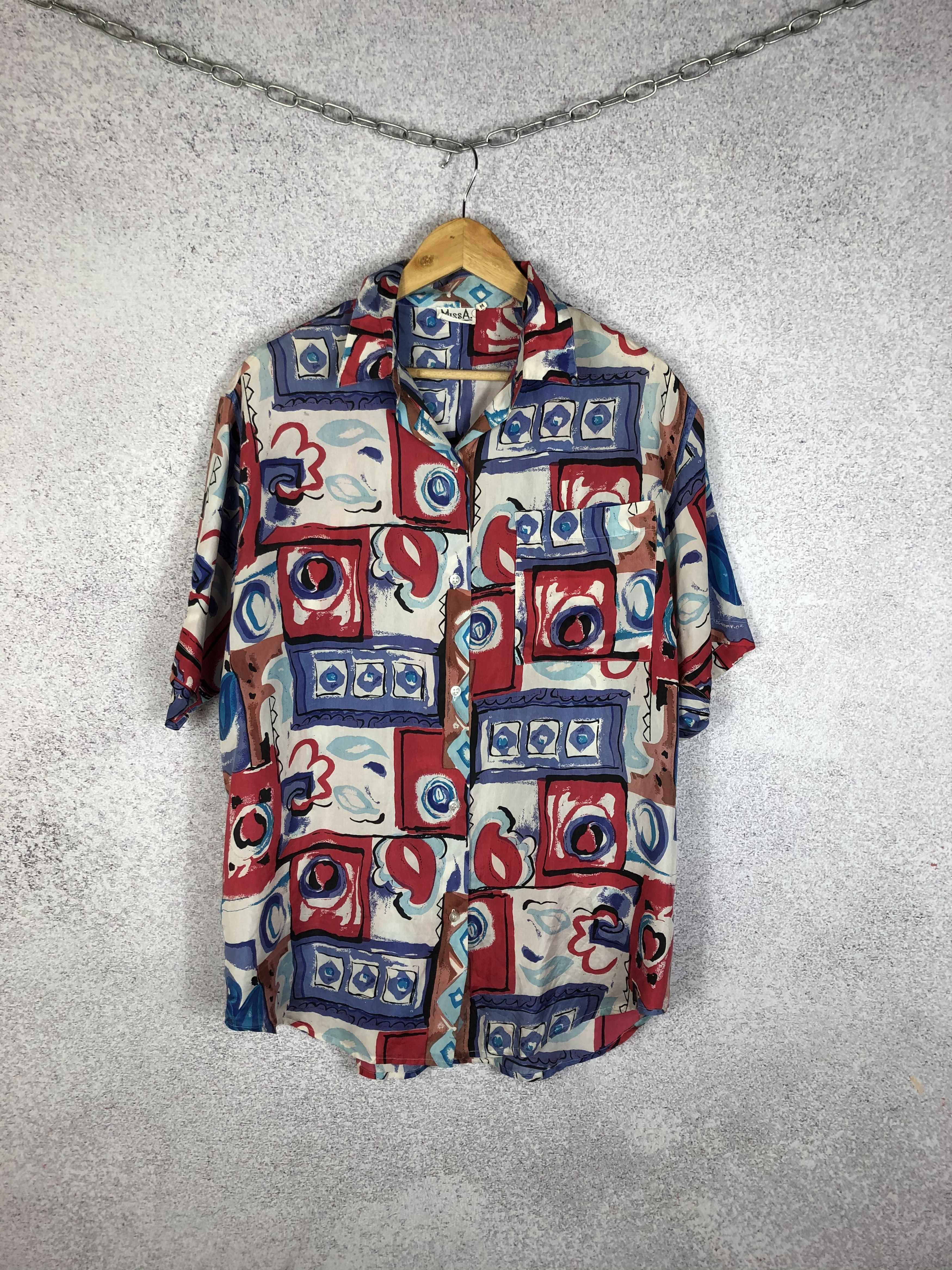 SikSilk Vintage Art Crazy Hawaiian Shirt Y2K Size US XL / EU 56 / 4 - 1 Thumbnail