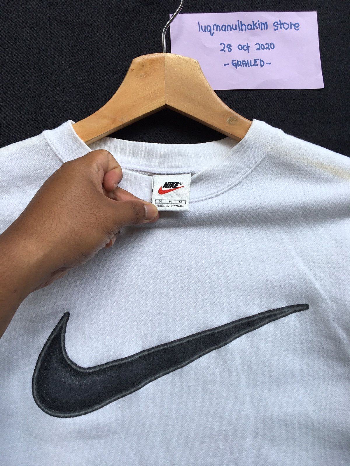 Nike Vintage Made In Usa NIKE Swoosh Big Logo Sweatshirt 90s Size US M / EU 48-50 / 2 - 7 Thumbnail