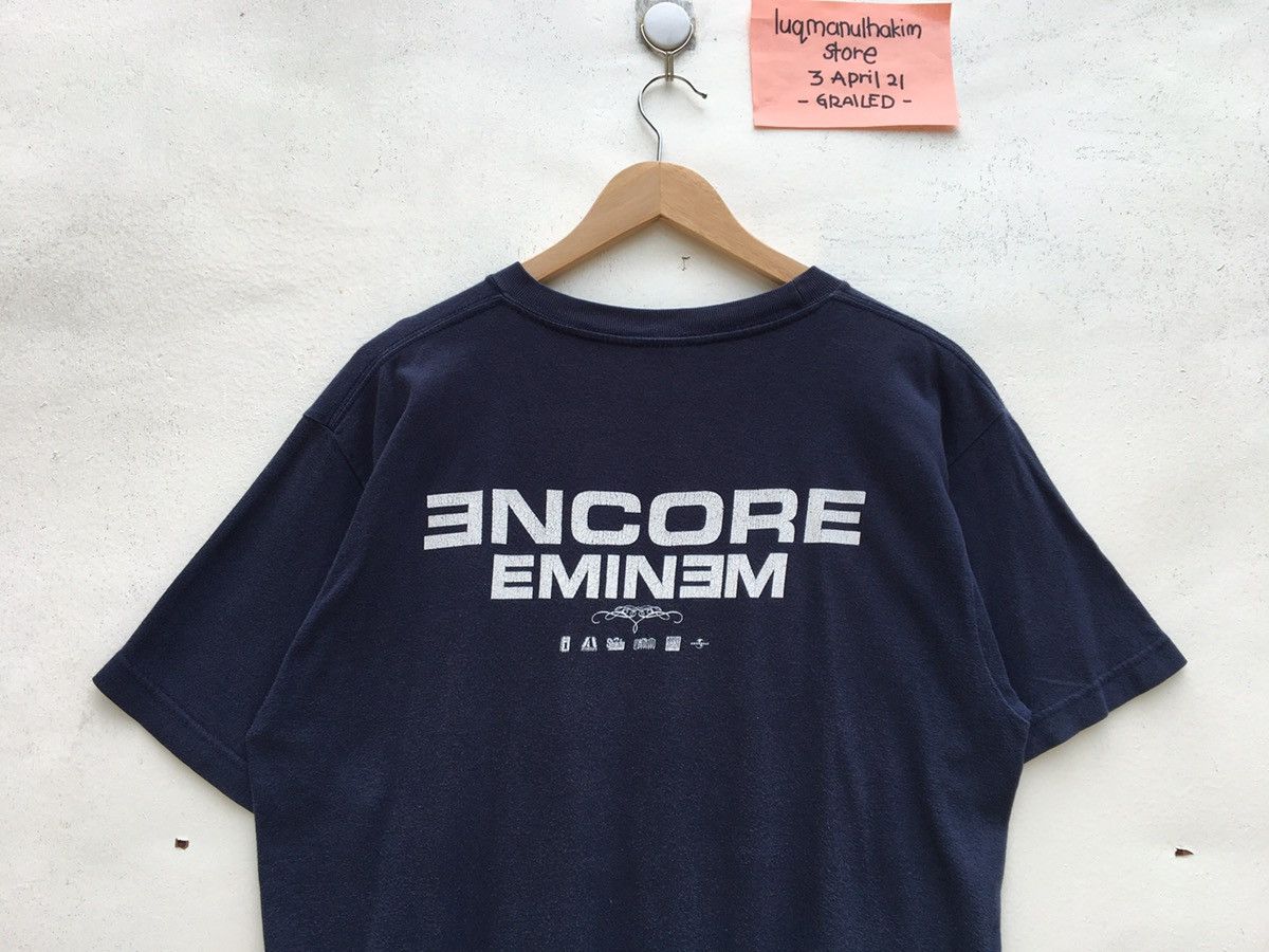 image of Vintage Encore Eminem Print Tshirt in Black, Men's (Size Large)