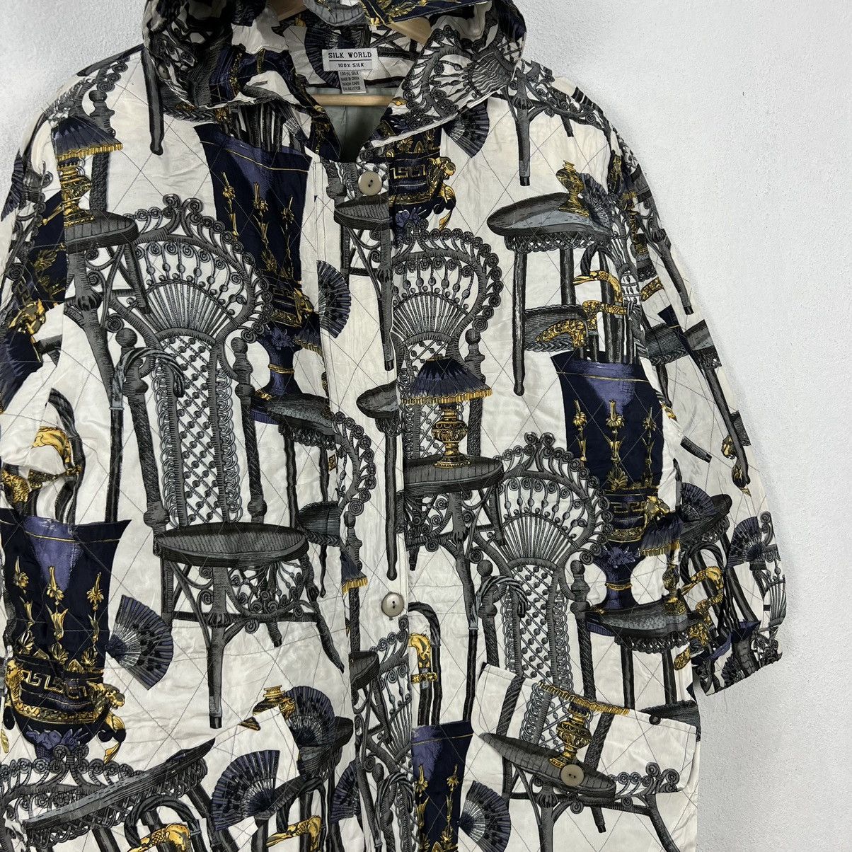 Japanese Brand VINTAGE SILK WORLD 100% SILK FULL PRINT INSPIRED BY HERMES Size US L / EU 52-54 / 3 - 6 Thumbnail