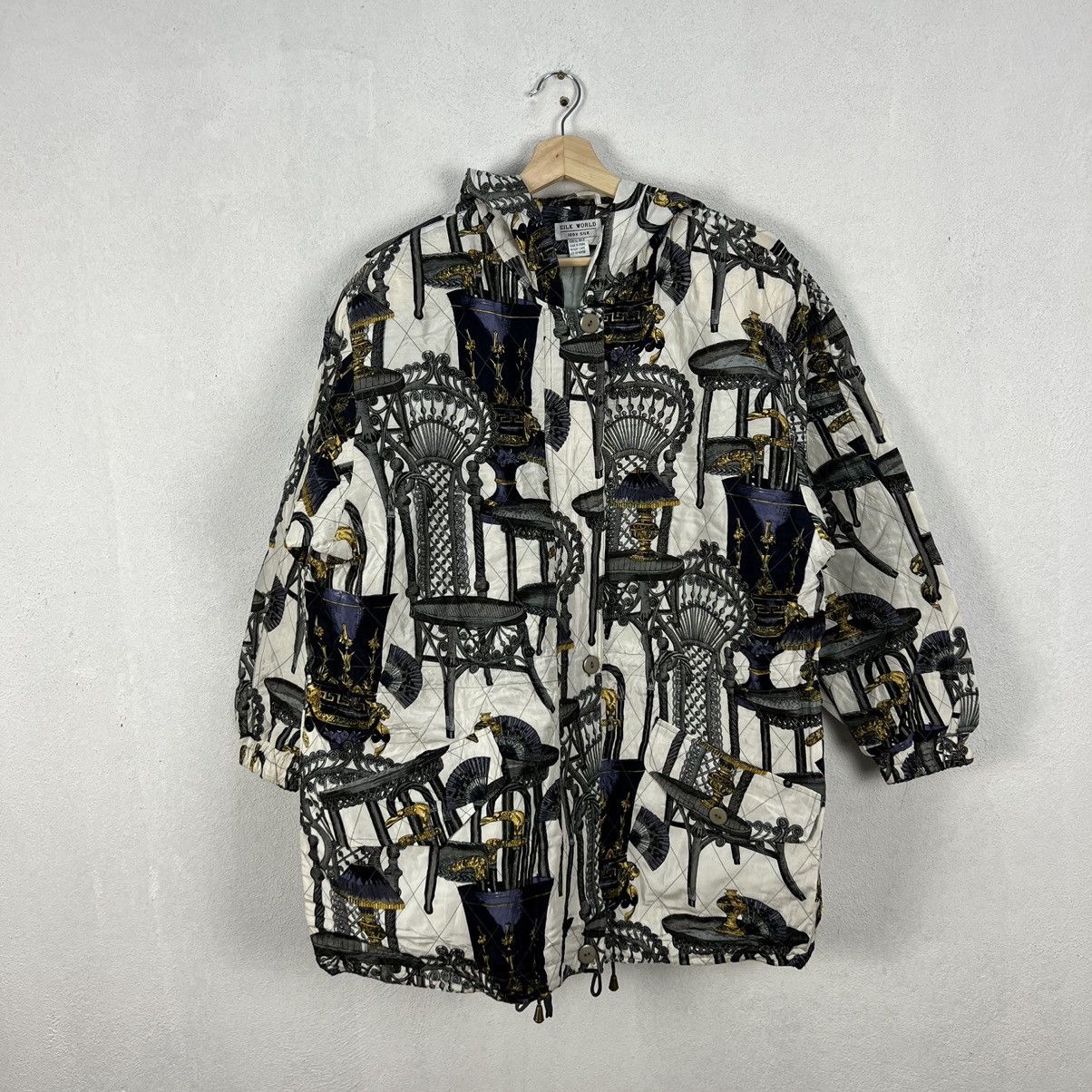 Japanese Brand VINTAGE SILK WORLD 100% SILK FULL PRINT INSPIRED BY HERMES Size US L / EU 52-54 / 3 - 11 Thumbnail