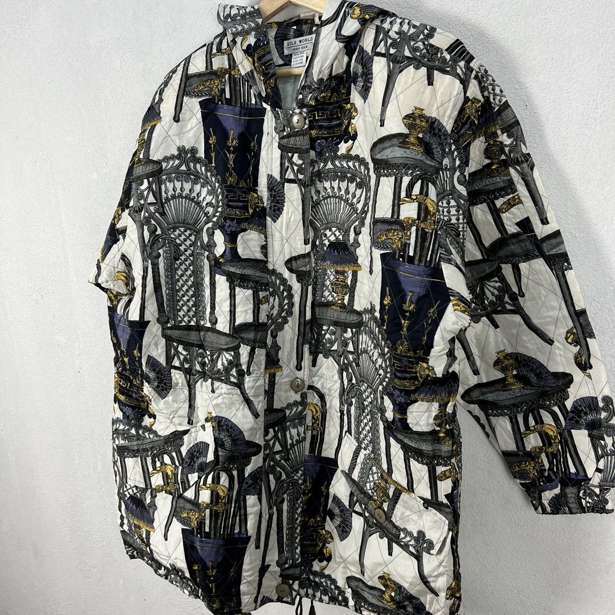 Japanese Brand VINTAGE SILK WORLD 100% SILK FULL PRINT INSPIRED BY HERMES Size US L / EU 52-54 / 3 - 12 Thumbnail