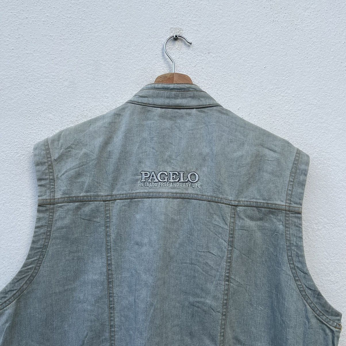 Japanese Brand VINTAGE PAGELO TANK TOP VEST BIG LOGO Size US L / EU 52-54 / 3 - 8 Thumbnail