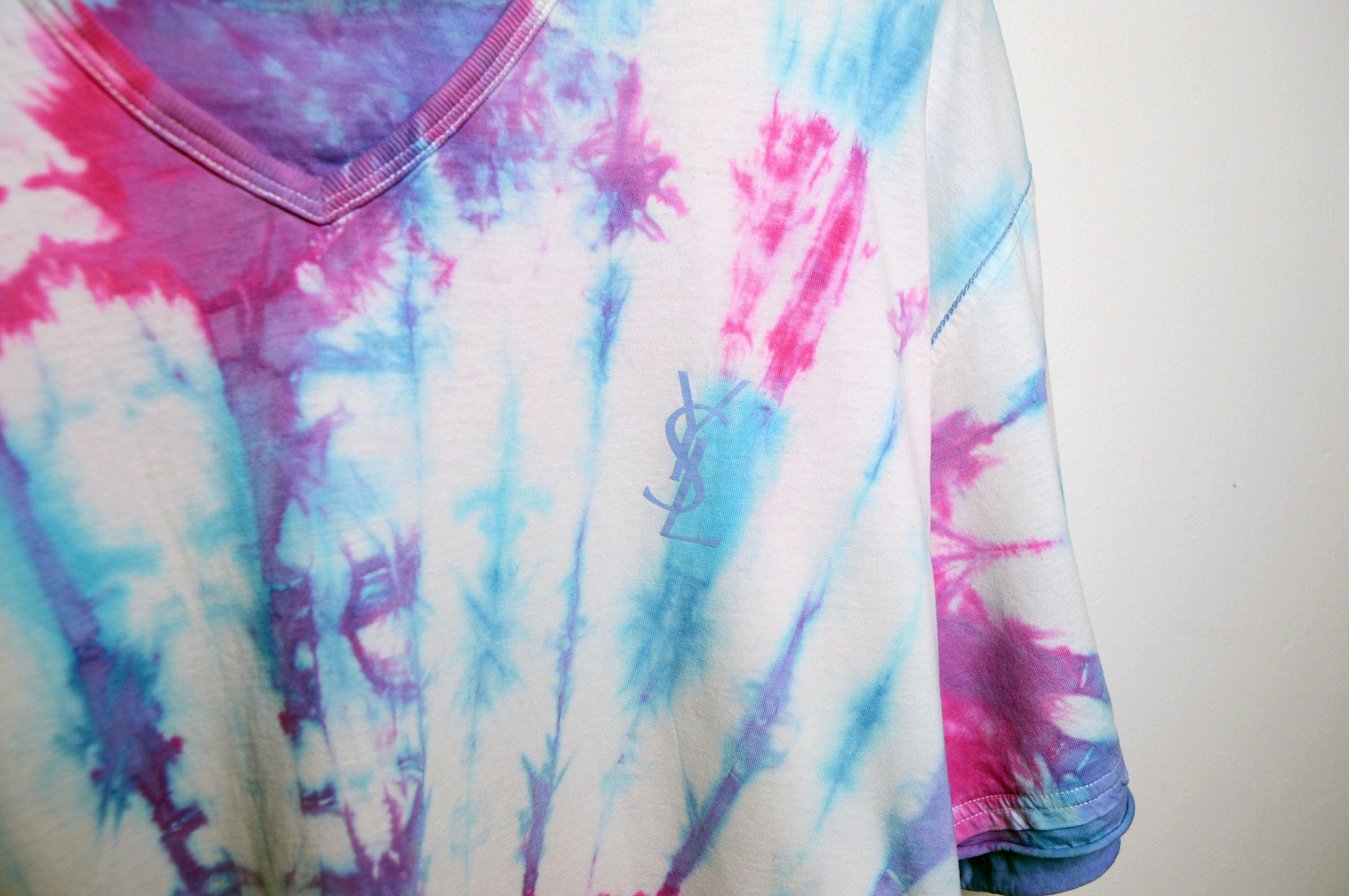 Yves Saint Laurent ysl tie dye vintage shirt Size US L / EU 52-54 / 3 - 2 Thumbnail
