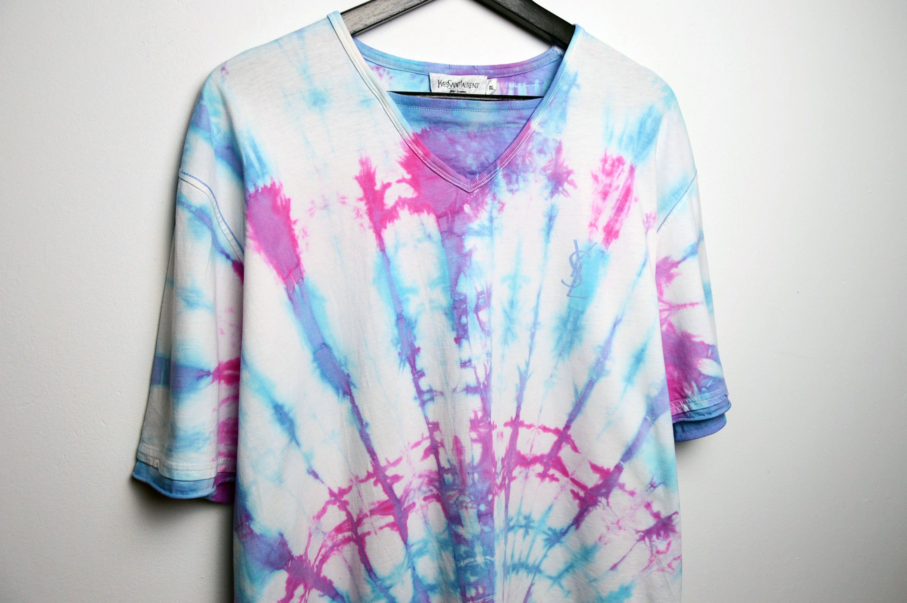 Yves Saint Laurent ysl tie dye vintage shirt Size US L / EU 52-54 / 3 - 3 Thumbnail