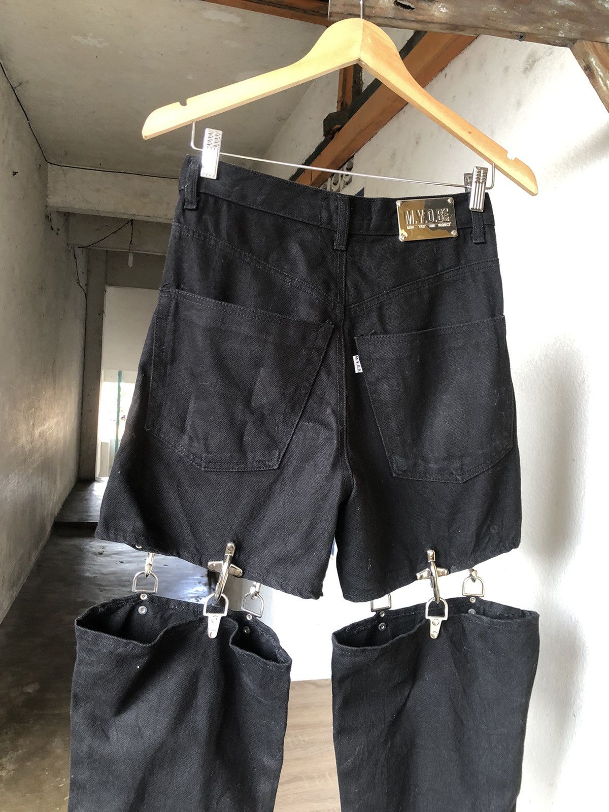 Japanese Brand Rare🥷🏿 M.Y.O.B Nyc Seditionaries Bondage Punk Denim Size US 27 - 8 Thumbnail