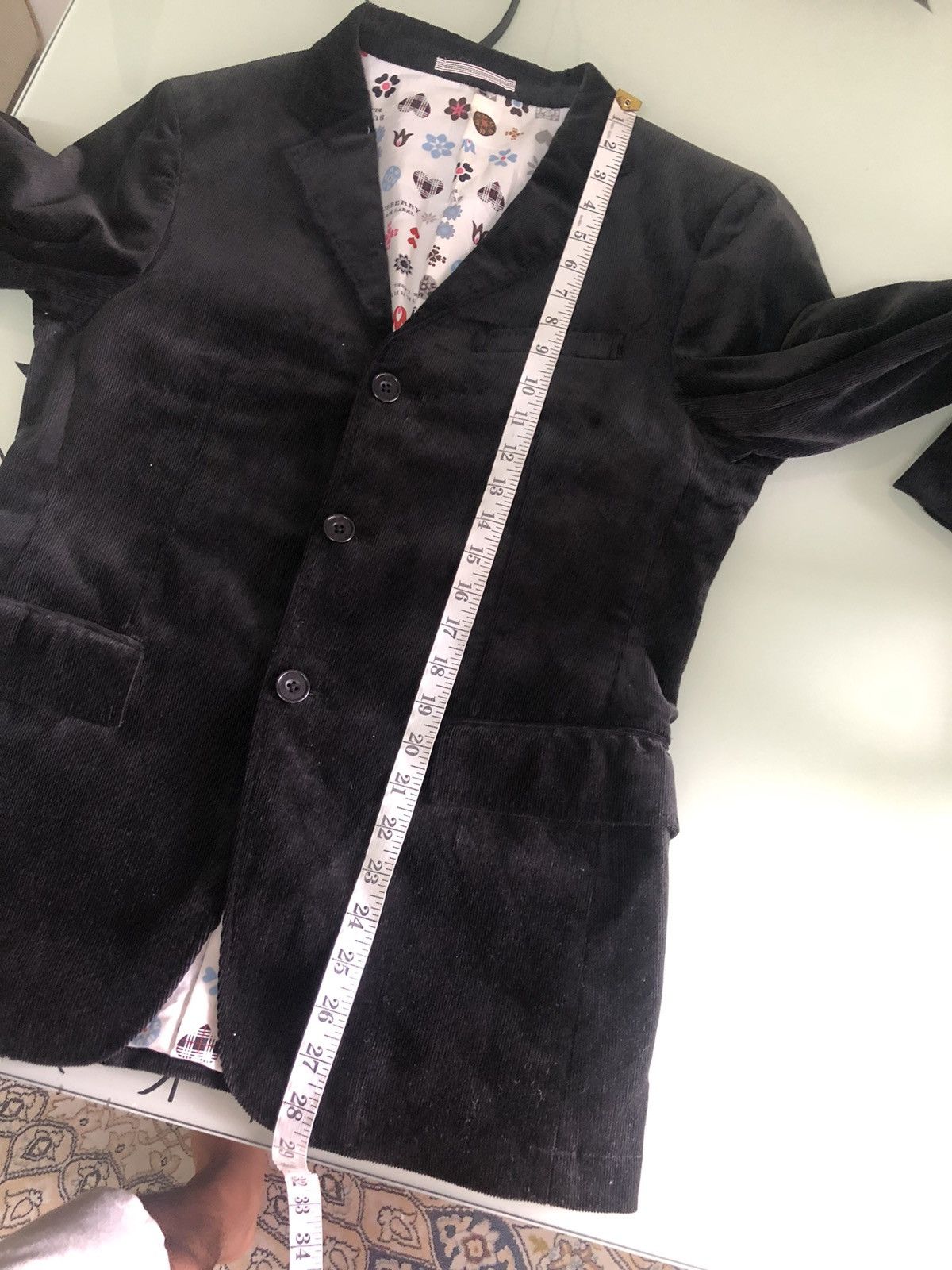 Burberry Vintage Burberry Corduroy Single Breasted Blazer Jackets Size US S / EU 44-46 / 1 - 21 Thumbnail