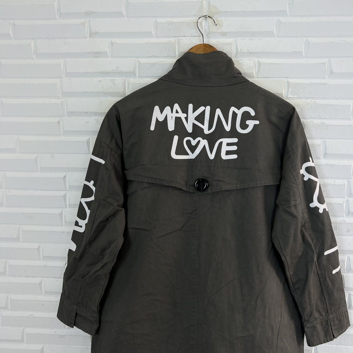 Japanese Brand MAKING LOVE BIG LOGO JACKET MILITARY STYLE STREETFASHION Size US L / EU 52-54 / 3 - 8 Thumbnail