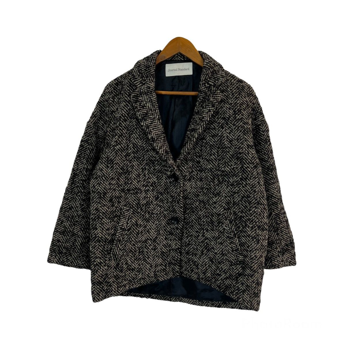Japanese Brand RARE DOUBLE BREAST JACKET JOURNAL STANDARD HERRINGBONE WOOL Size US M / EU 48-50 / 2 - 1 Thumbnail