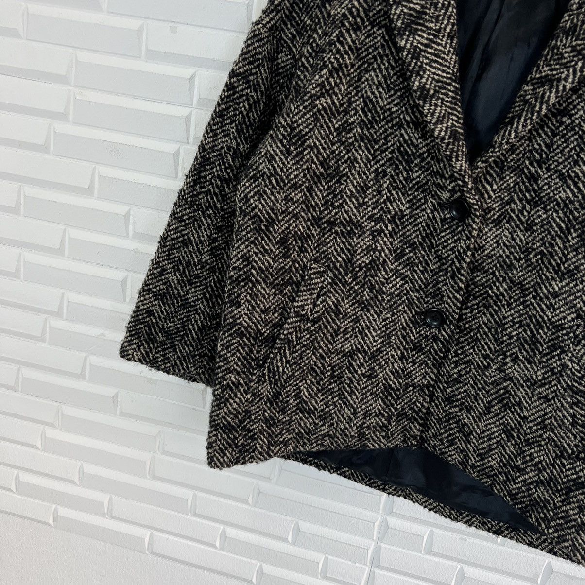 Japanese Brand RARE DOUBLE BREAST JACKET JOURNAL STANDARD HERRINGBONE WOOL Size US M / EU 48-50 / 2 - 4 Thumbnail