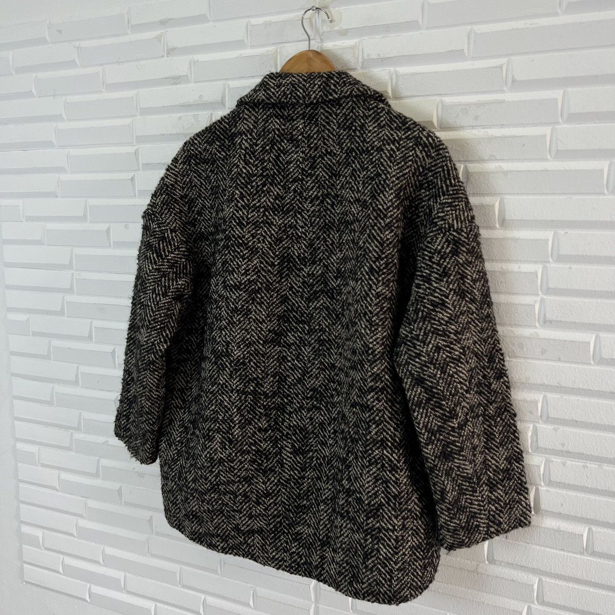 Japanese Brand RARE DOUBLE BREAST JACKET JOURNAL STANDARD HERRINGBONE WOOL Size US M / EU 48-50 / 2 - 10 Thumbnail