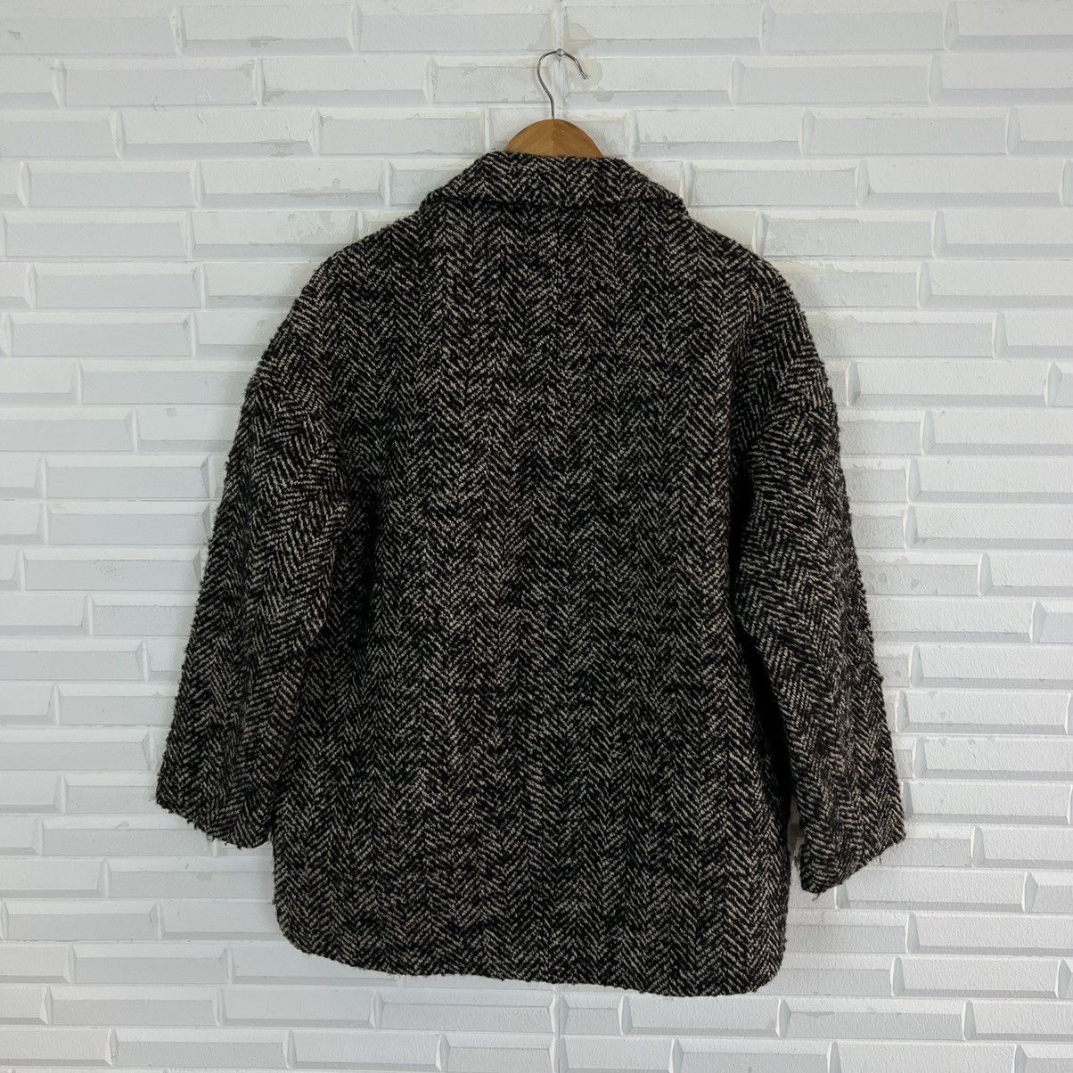 Japanese Brand RARE DOUBLE BREAST JACKET JOURNAL STANDARD HERRINGBONE WOOL Size US M / EU 48-50 / 2 - 9 Thumbnail