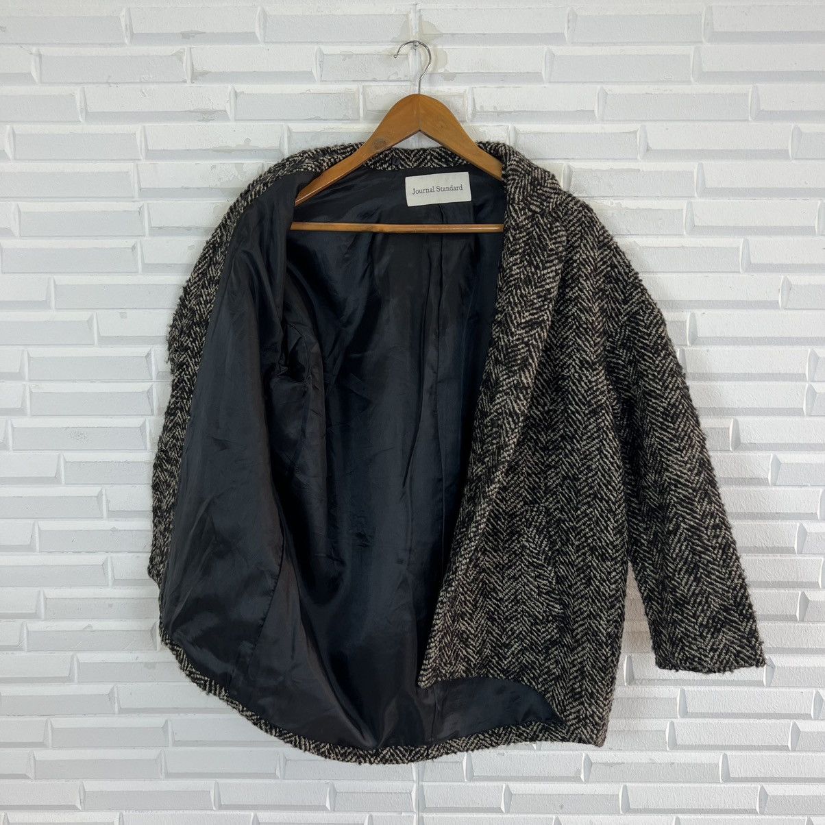 Japanese Brand RARE DOUBLE BREAST JACKET JOURNAL STANDARD HERRINGBONE WOOL Size US M / EU 48-50 / 2 - 11 Thumbnail