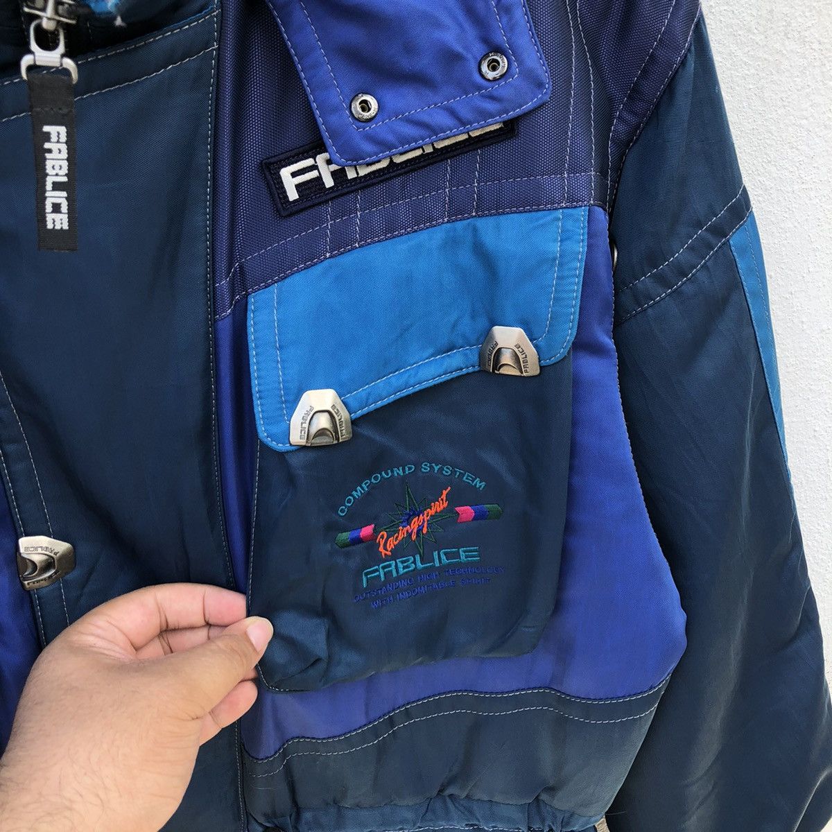 Japanese Brand RACING FABLICE SKI JACKET MULTI POCKET Size US L / EU 52-54 / 3 - 6 Thumbnail