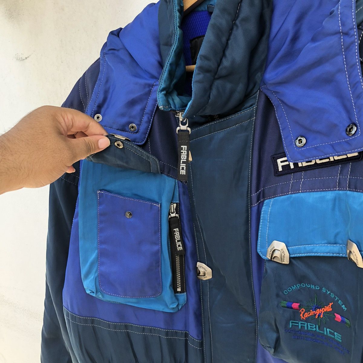 Japanese Brand RACING FABLICE SKI JACKET MULTI POCKET Size US L / EU 52-54 / 3 - 8 Thumbnail