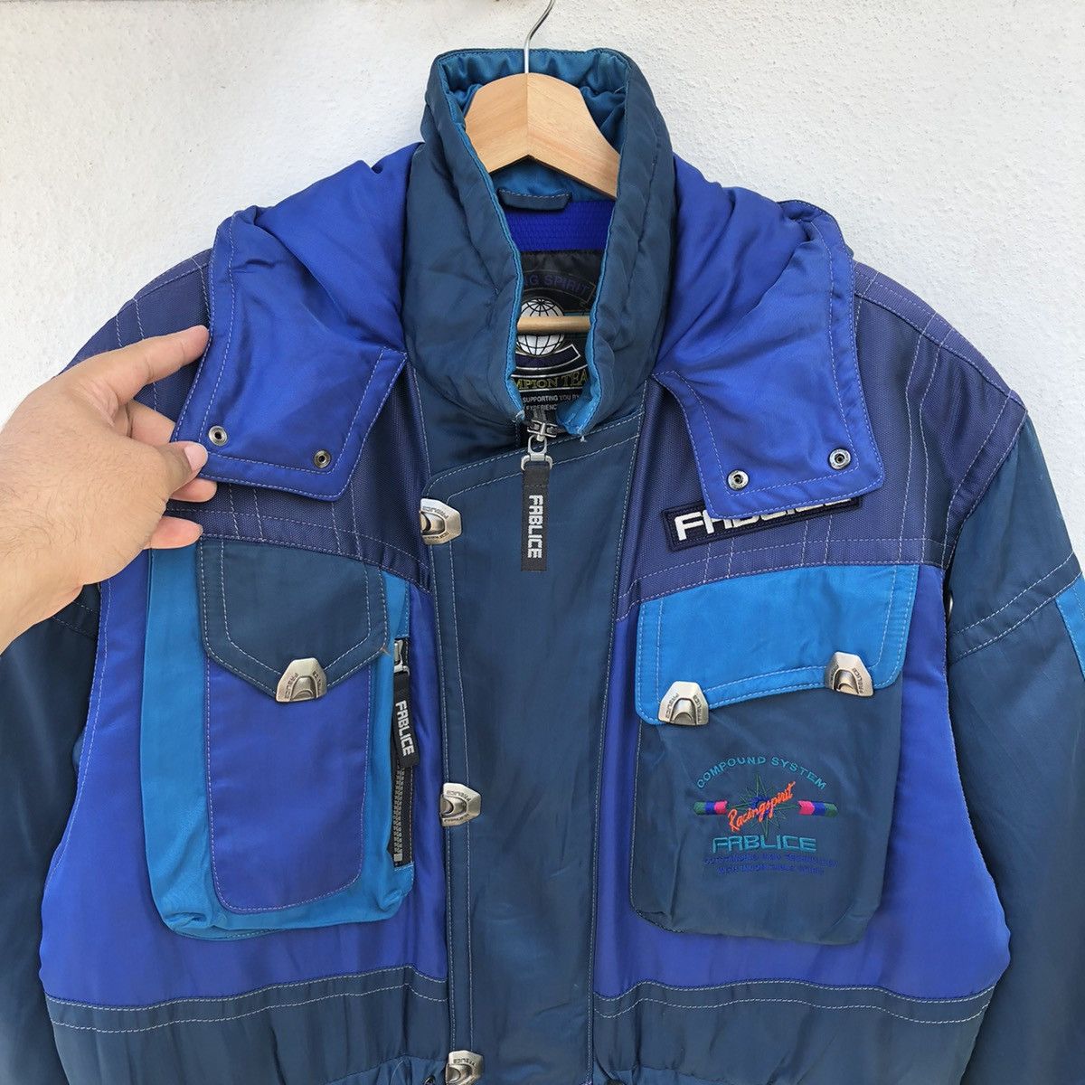 Japanese Brand RACING FABLICE SKI JACKET MULTI POCKET Size US L / EU 52-54 / 3 - 3 Thumbnail