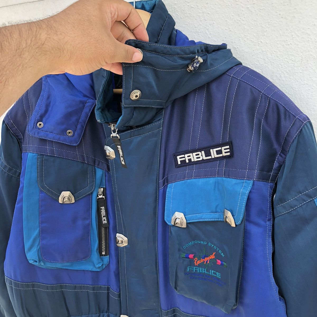 Japanese Brand RACING FABLICE SKI JACKET MULTI POCKET Size US L / EU 52-54 / 3 - 4 Thumbnail