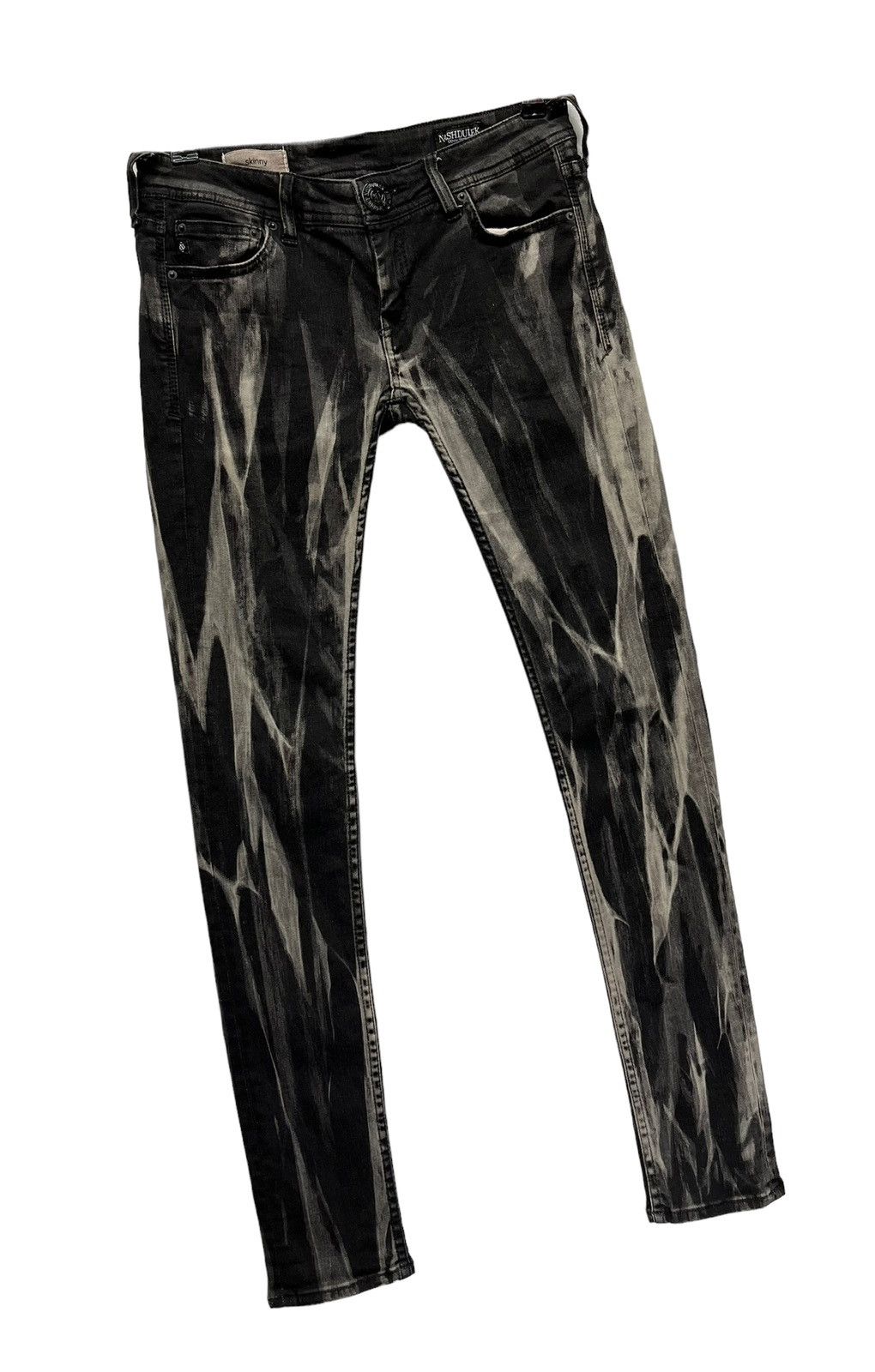 Japanese Brand × Vintage NASHDULEK Acid Vomit Stretch Skinny Low Rise Woman’s Jeans Size US 26 / EU 42 - 5 Thumbnail
