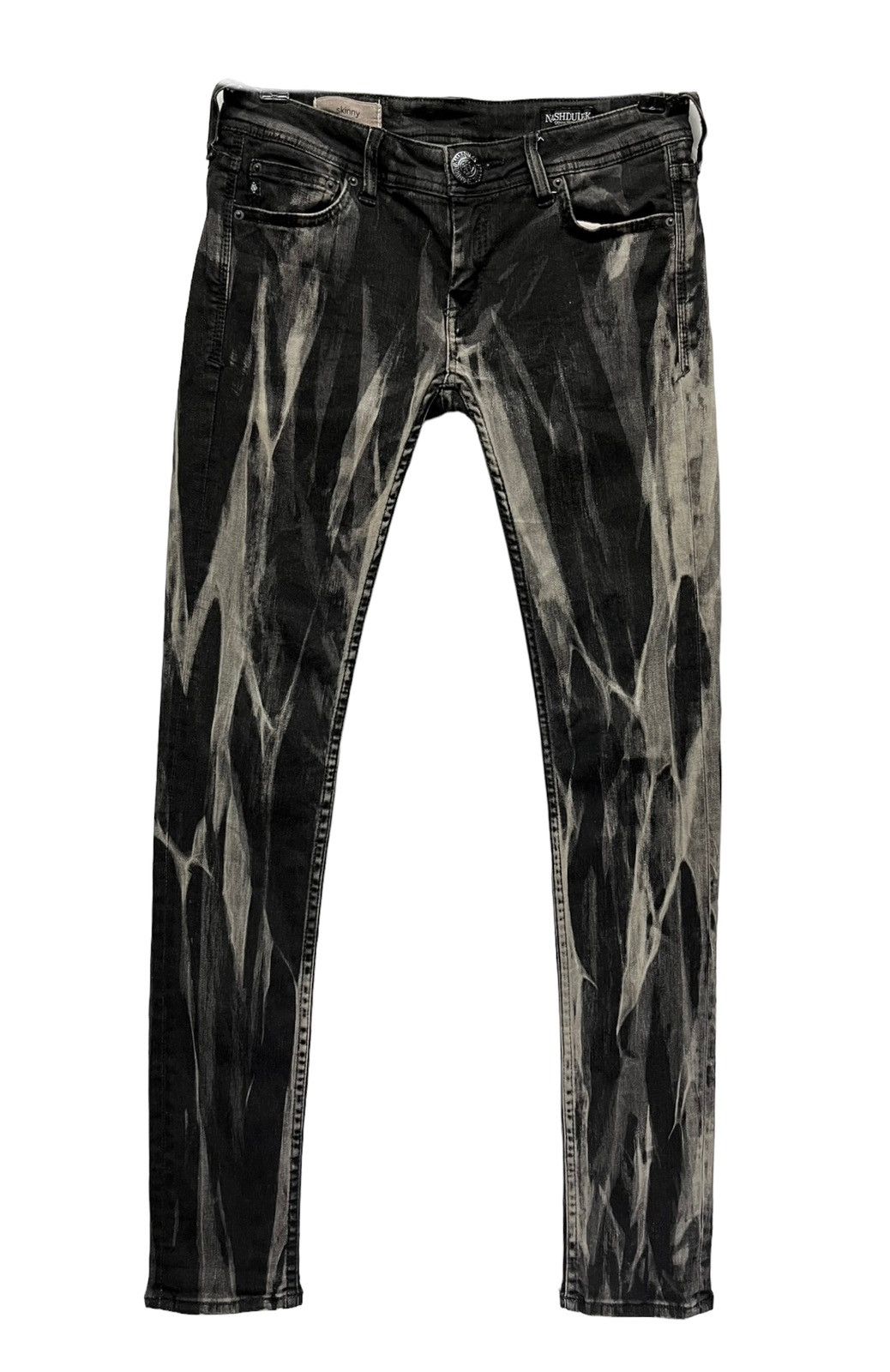 Japanese Brand × Vintage NASHDULEK Acid Vomit Stretch Skinny Low Rise Woman’s Jeans Size US 26 / EU 42 - 4 Thumbnail